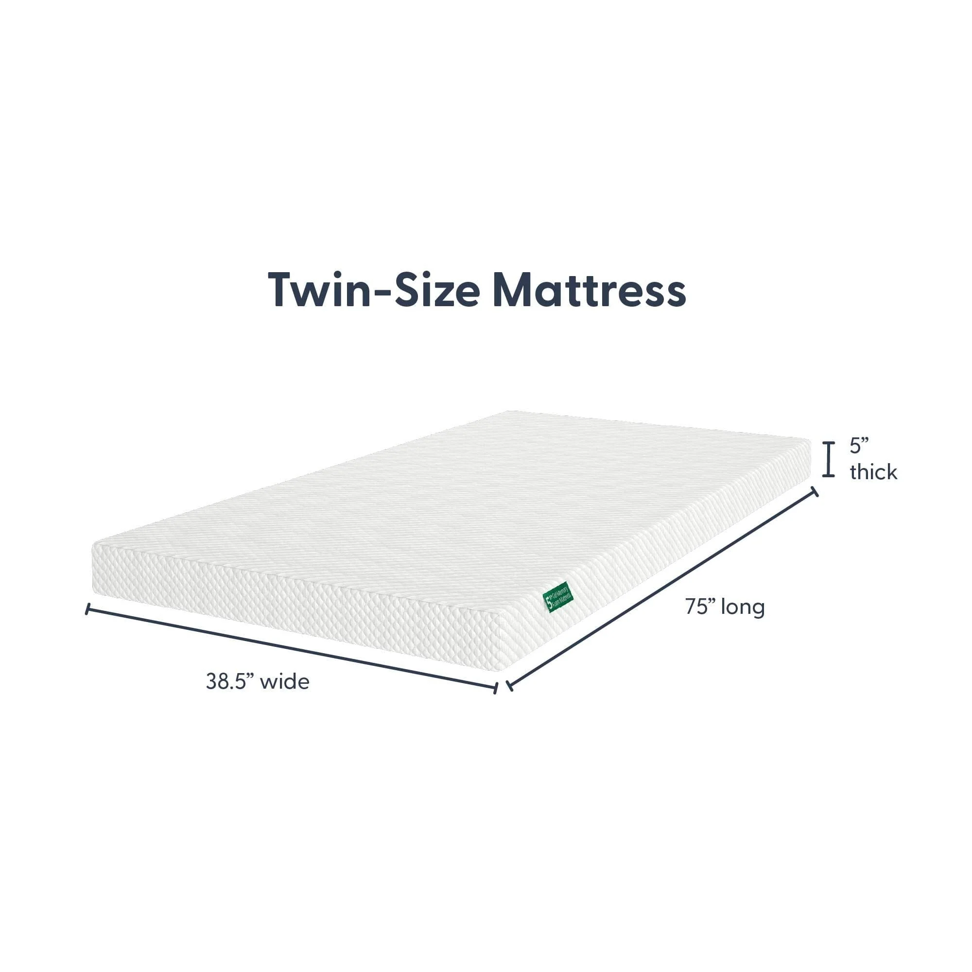 5 Inch Twin Comfort Memory Foam Mattress - Image 4