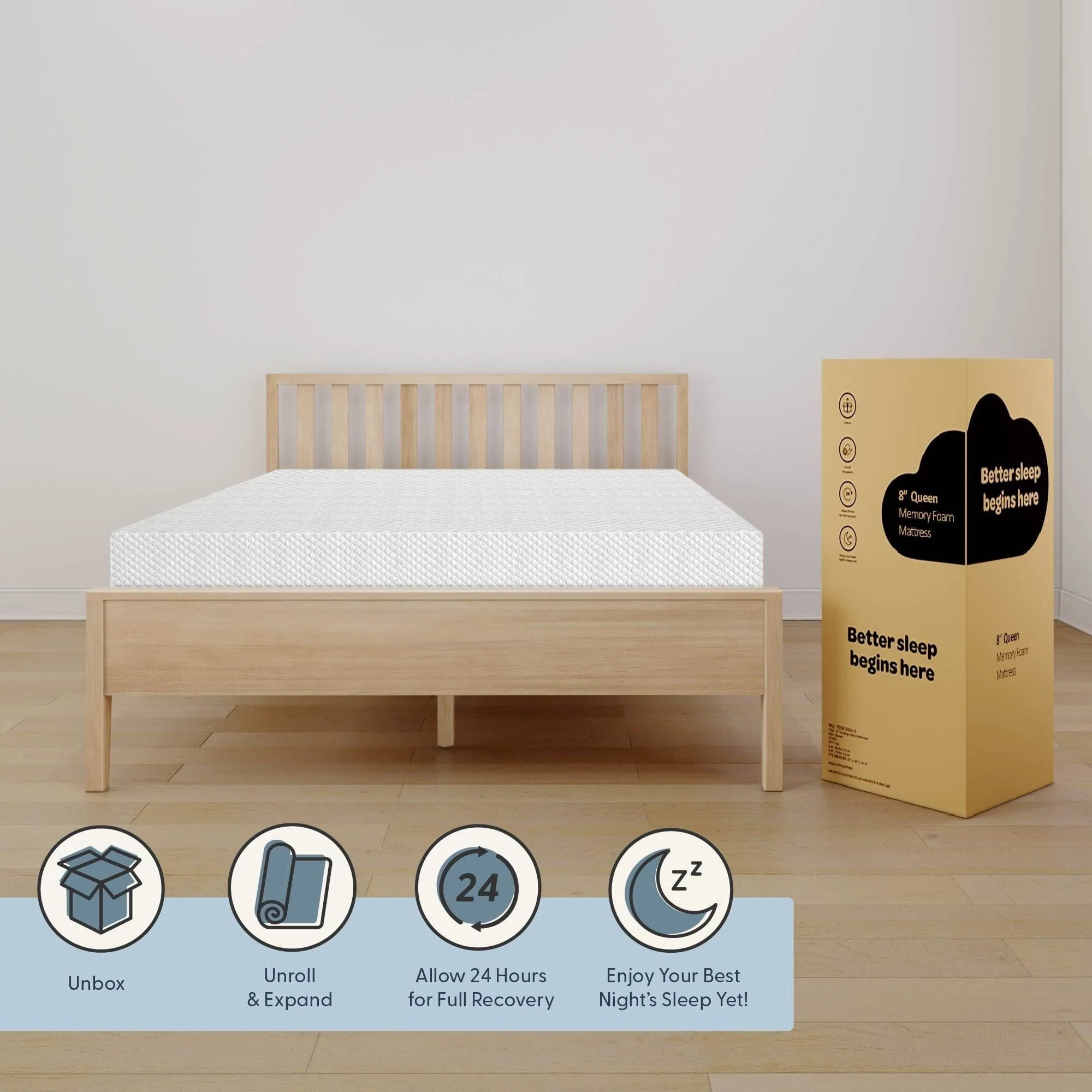 8 Inch Queen Comfort Memory Foam Mattress - Image 10
