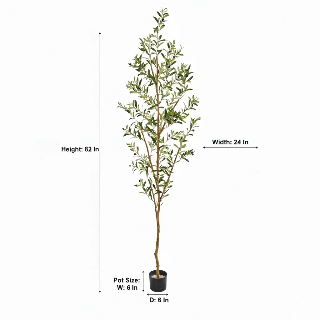 82” Artificial Olive Tree by Nearly Natural - Image 7