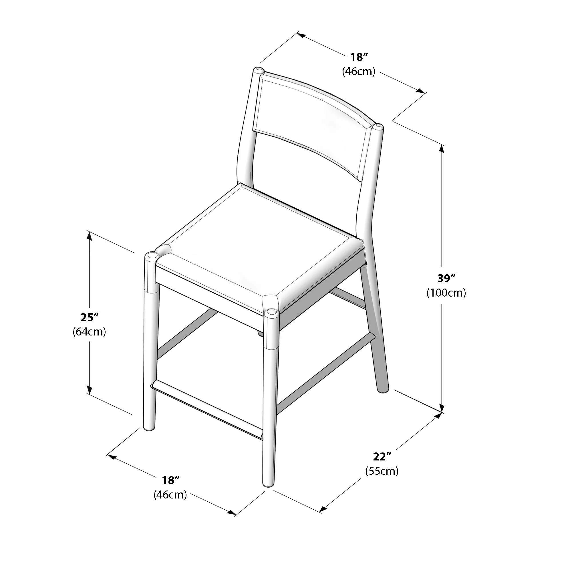 Brio Counter Chair - 25" - Image 38