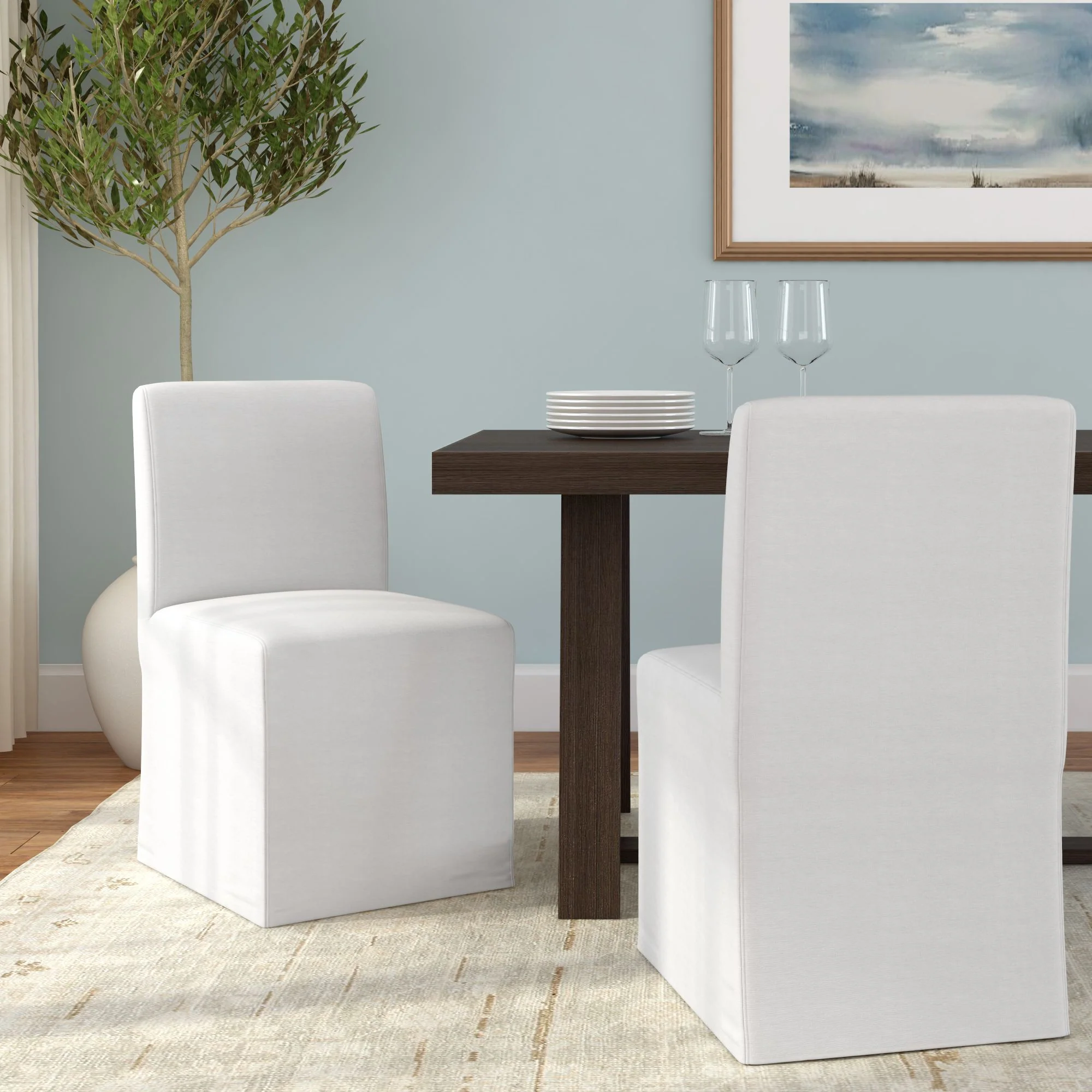 Chesnee Dining Chair - Long Slipcover - Image 78