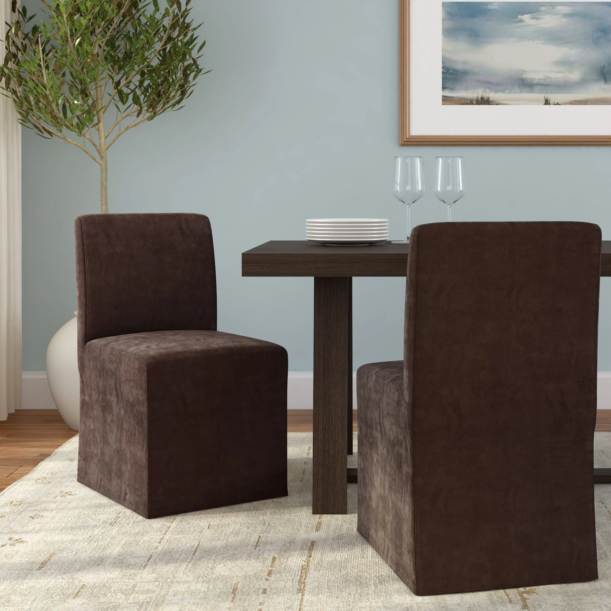 Chesnee Dining Chair - Long Slipcover - Image 81
