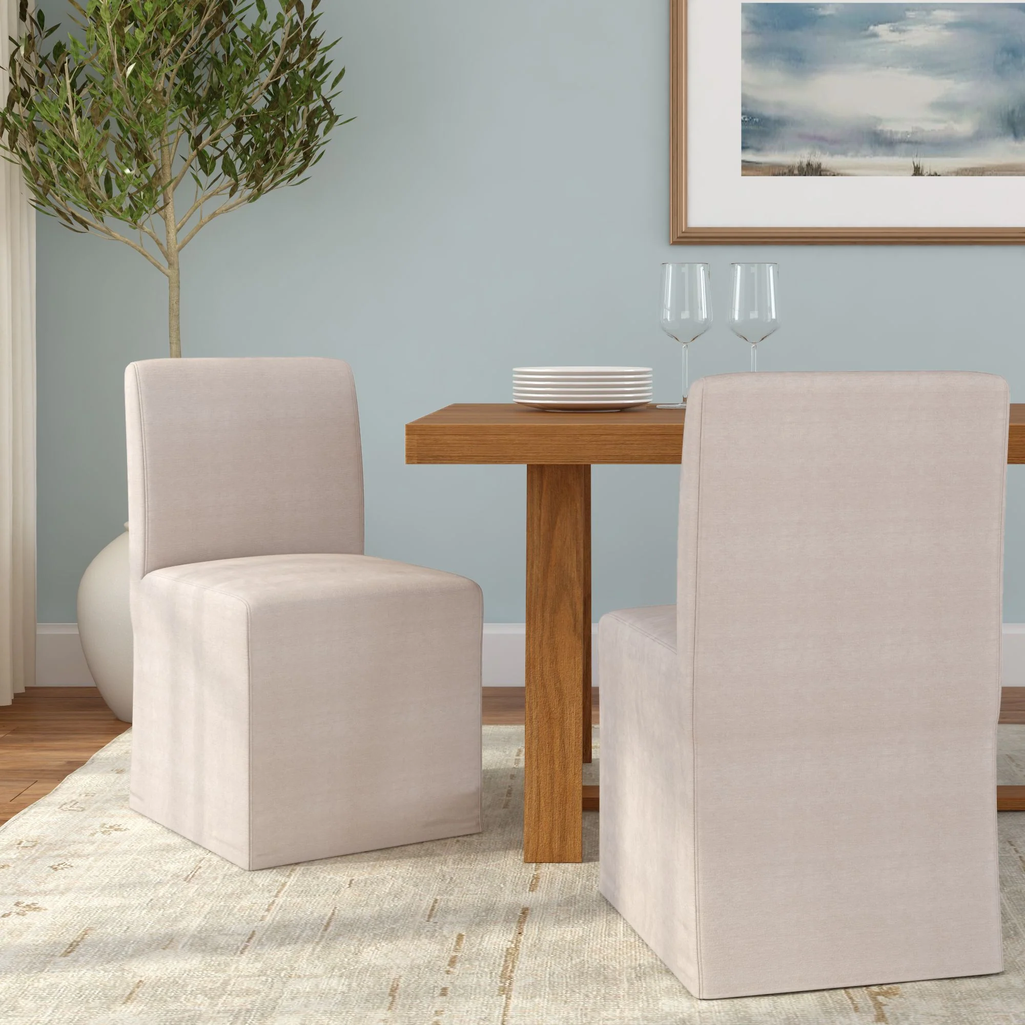 Chesnee Dining Chair - Long Slipcover - Image 88