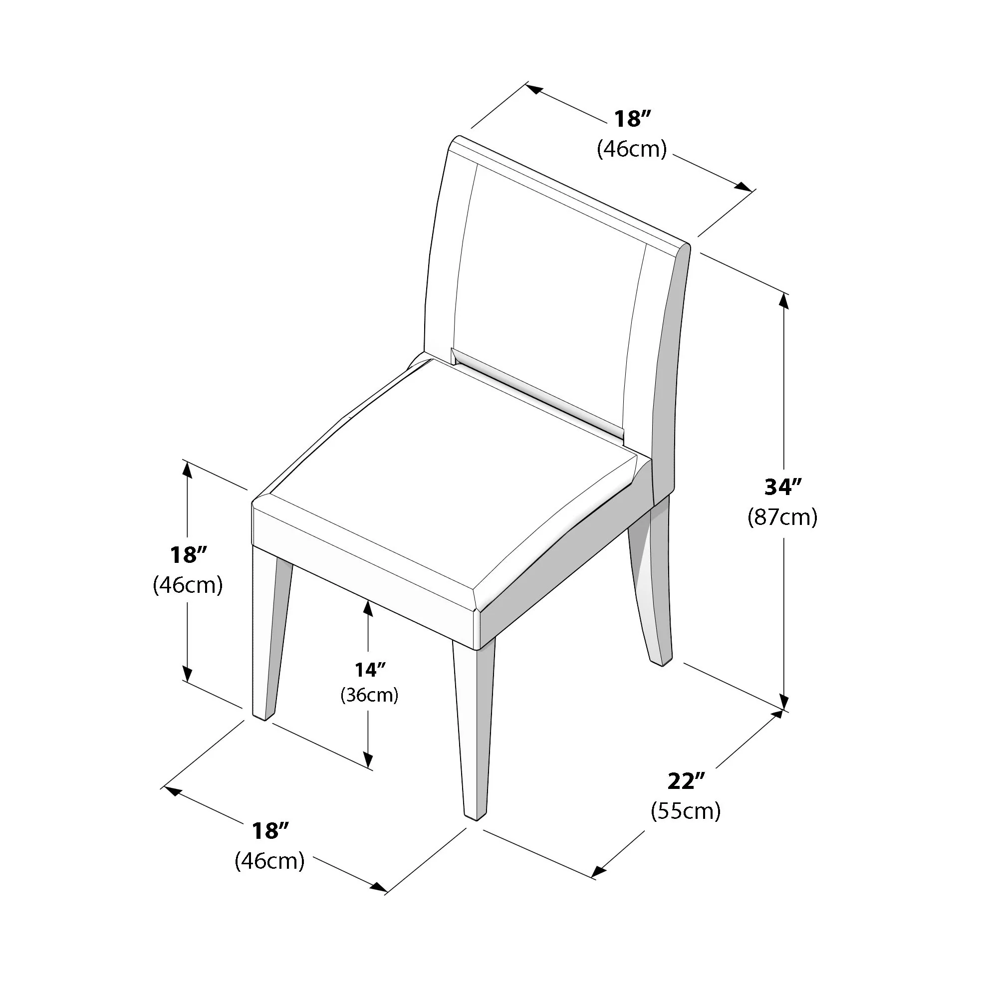 Chesnee Dining Chair - Short Slipcover - Image 98