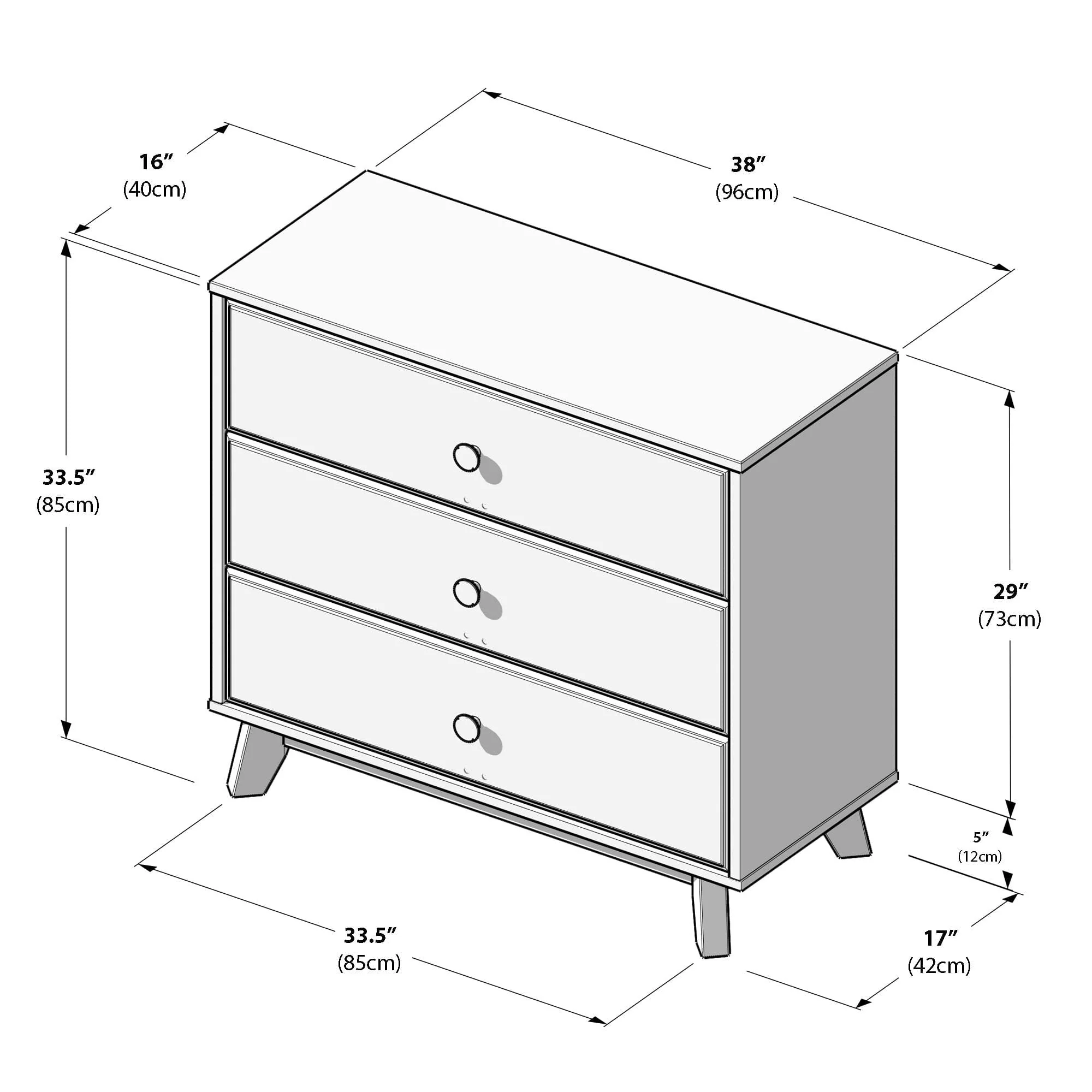 Classic 3-Drawer Dresser - Image 49