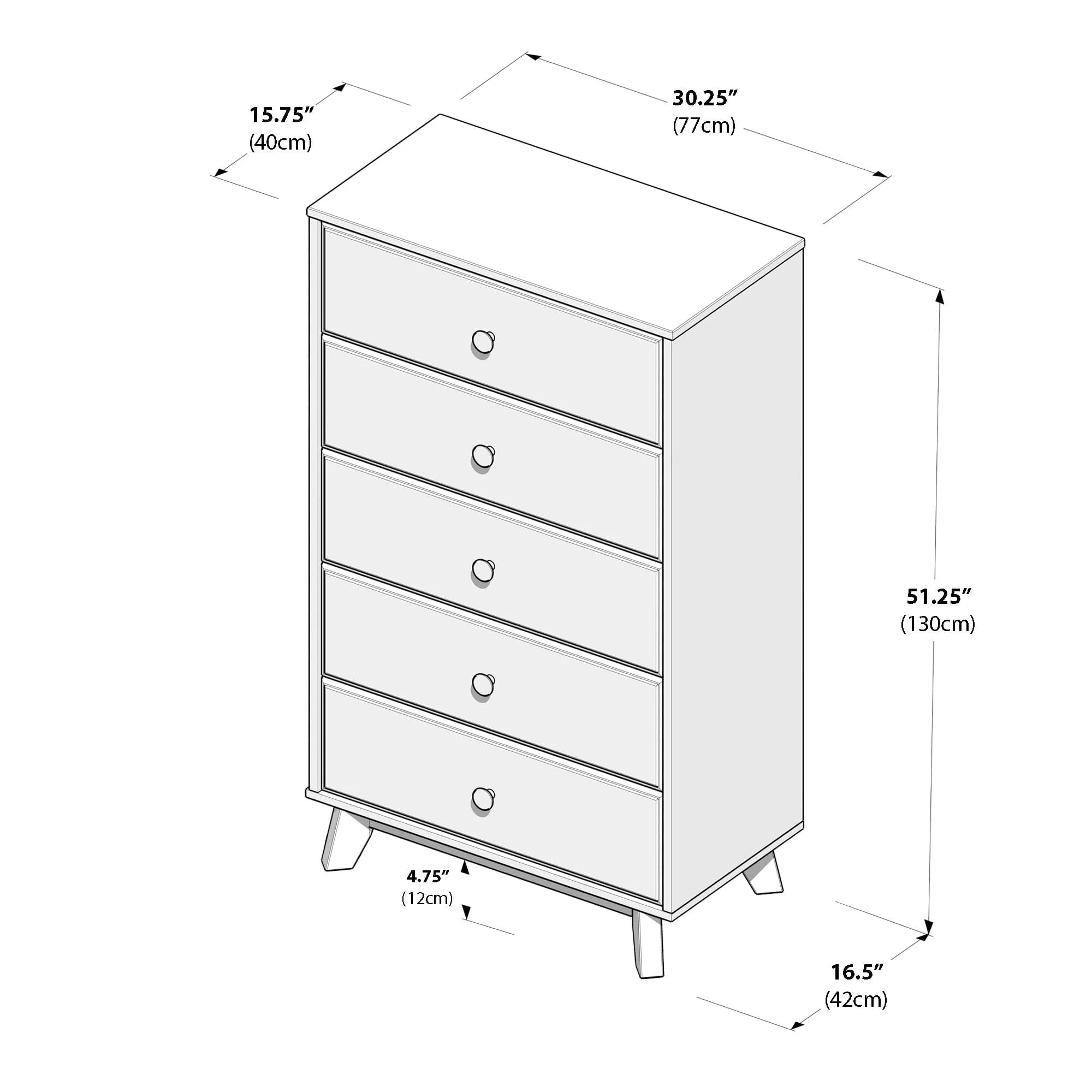 Classic 5-Drawer Dresser - Image 41