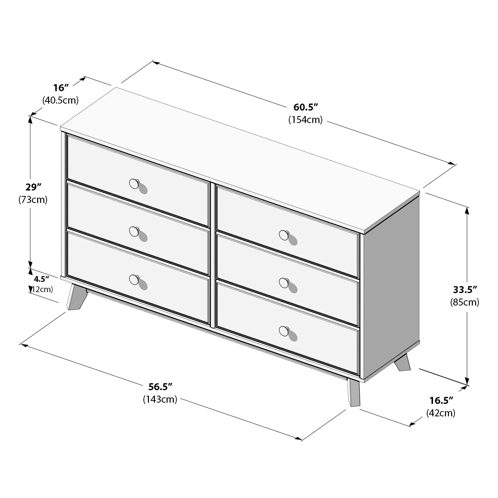 Classic 6-Drawer Dresser - Image 44