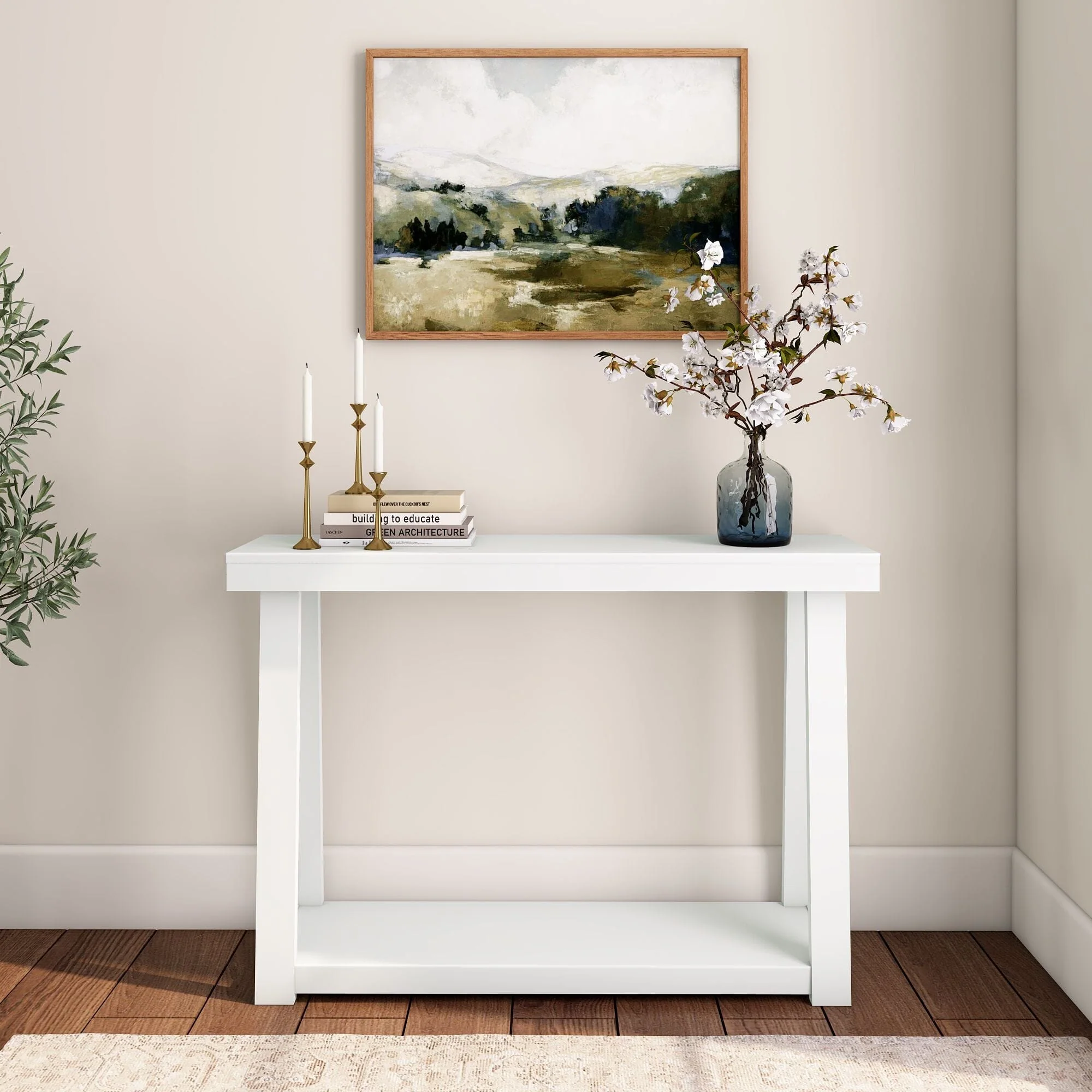 Classic Console Table with Shelf - 46” - Image 10