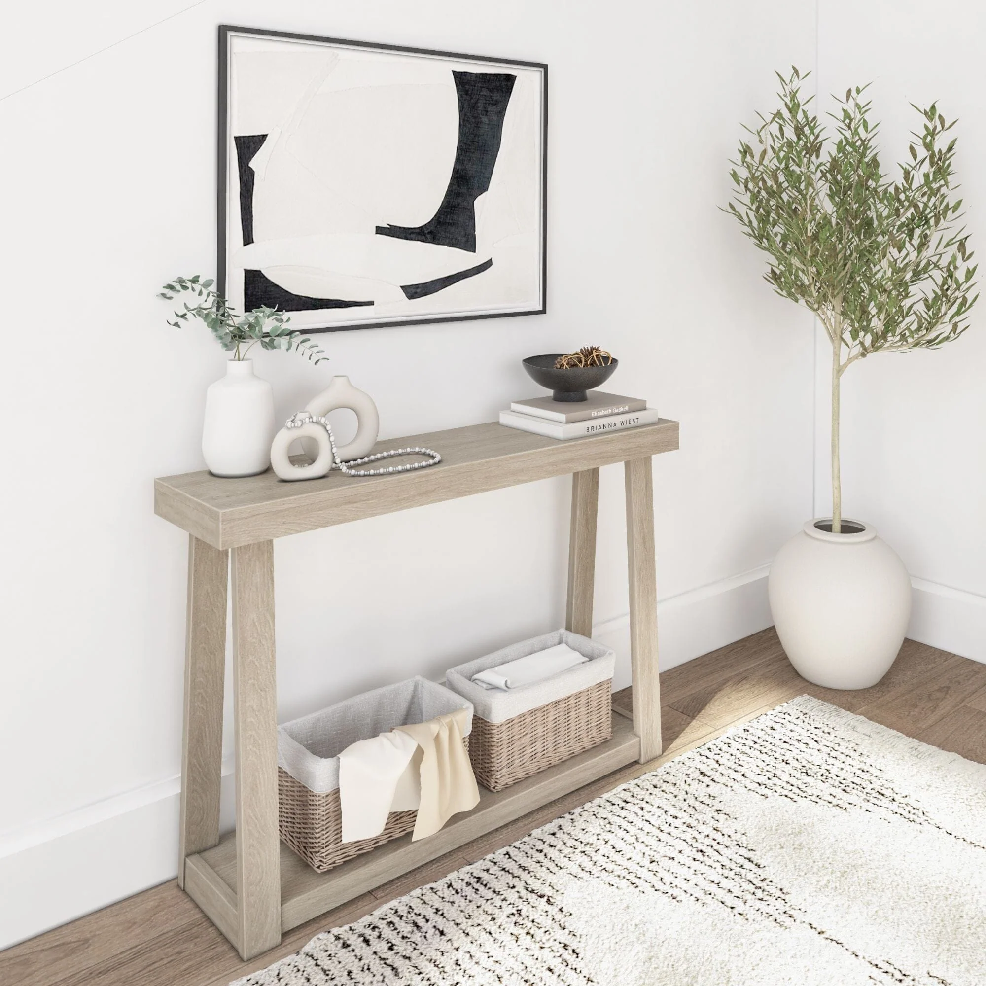 Classic Console Table with Shelf - 46” - Image 3