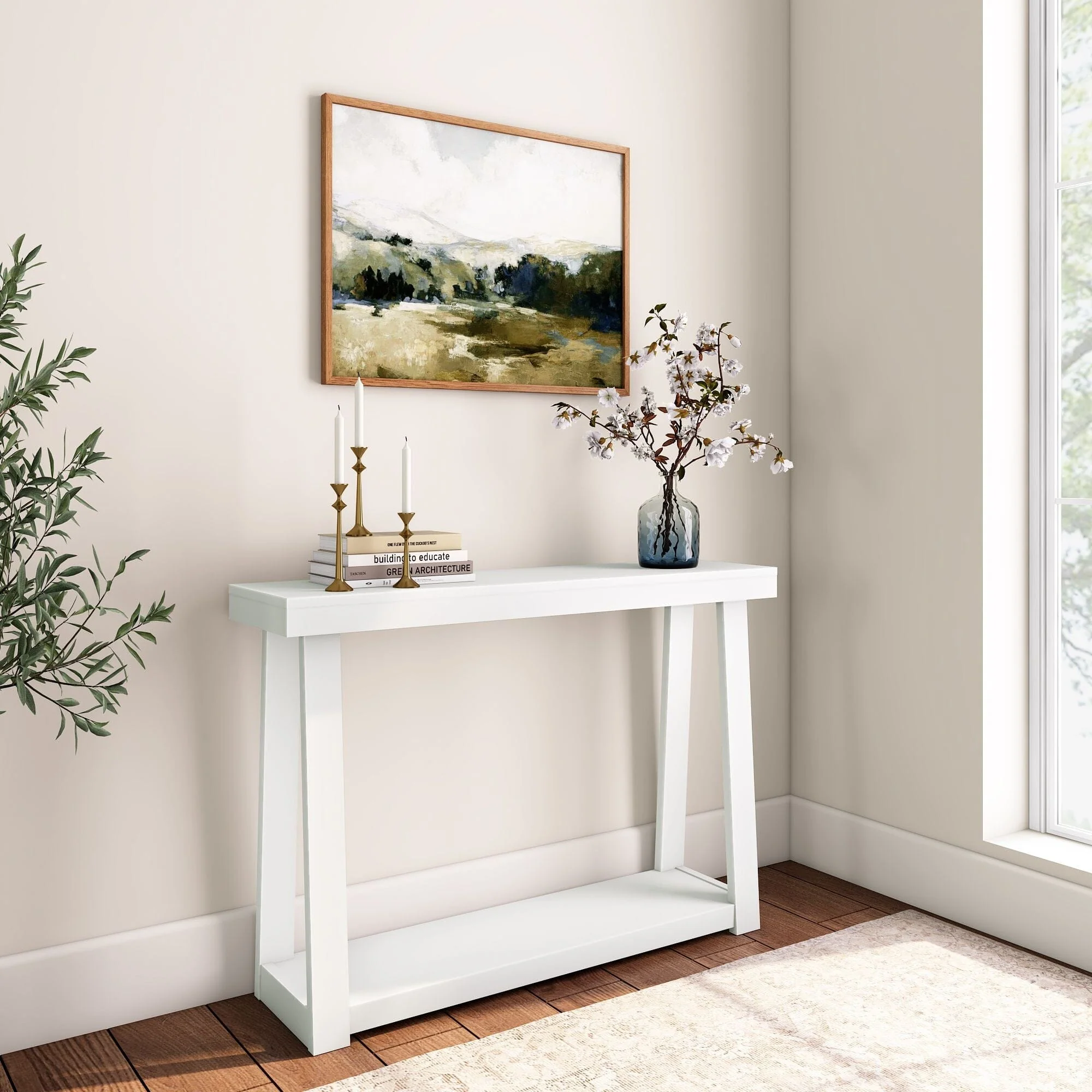 Classic Console Table with Shelf - 46” - Image 5