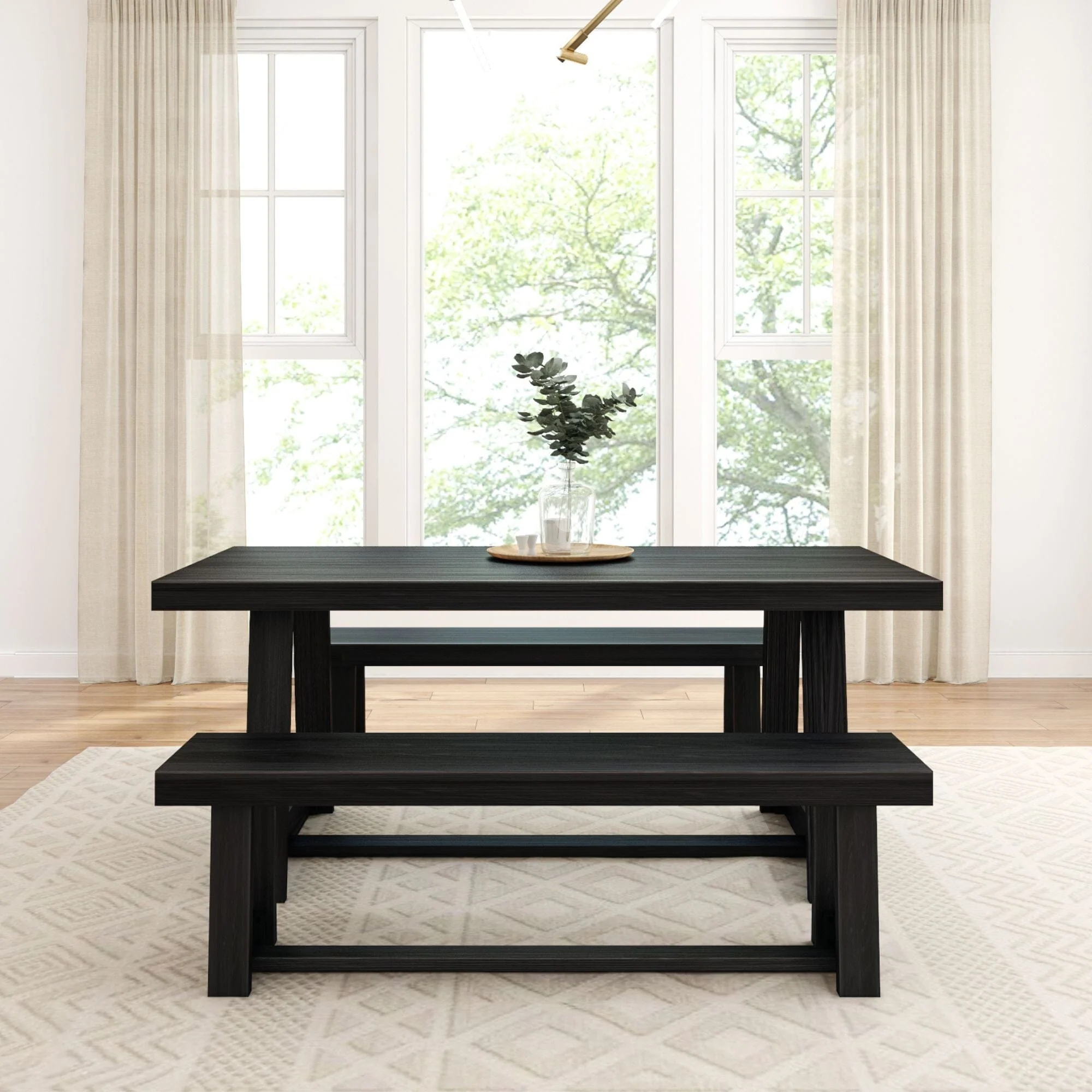 Classic Dining Set with Benches - 72" - Image 19
