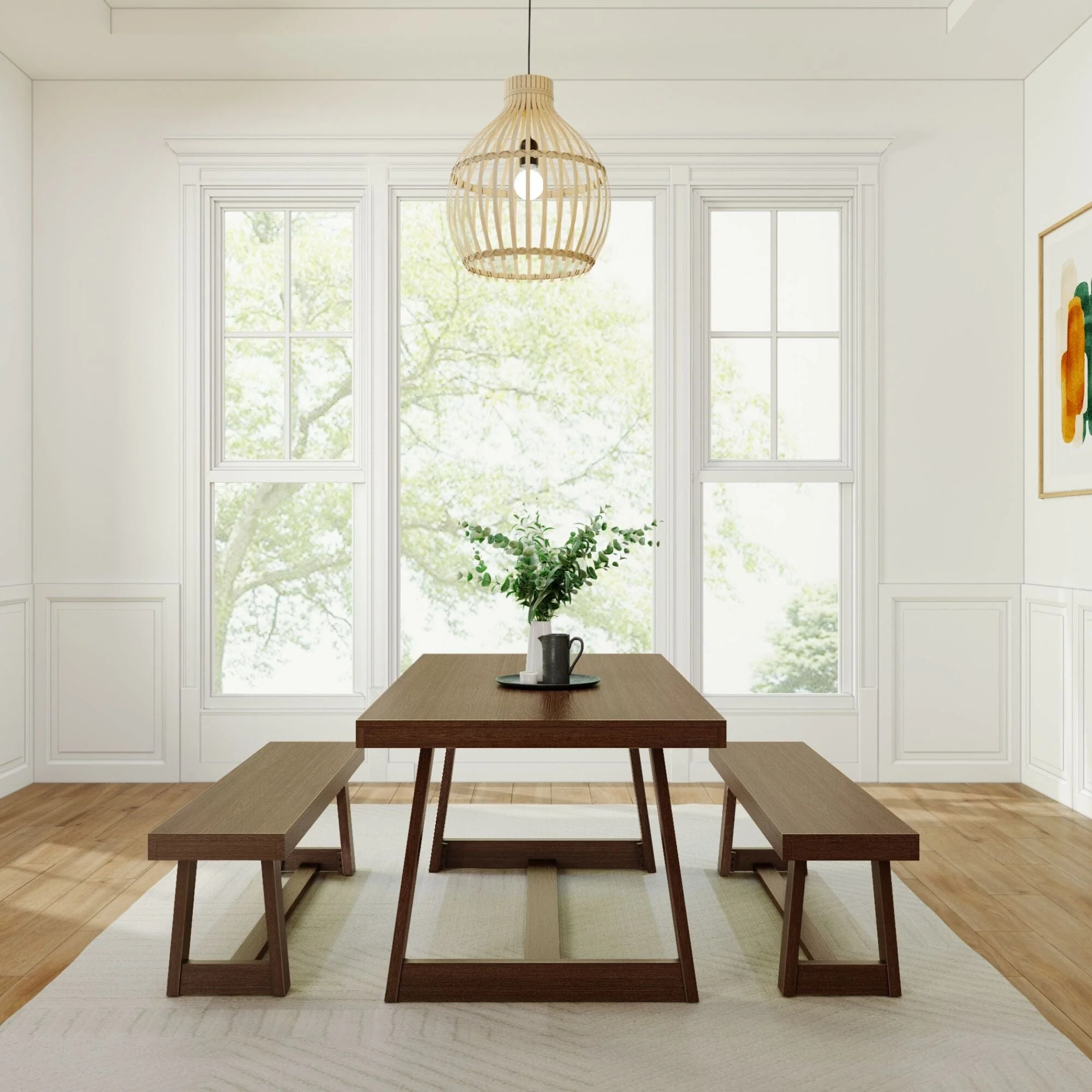 Classic Dining Set with Benches - 72" - Image 7