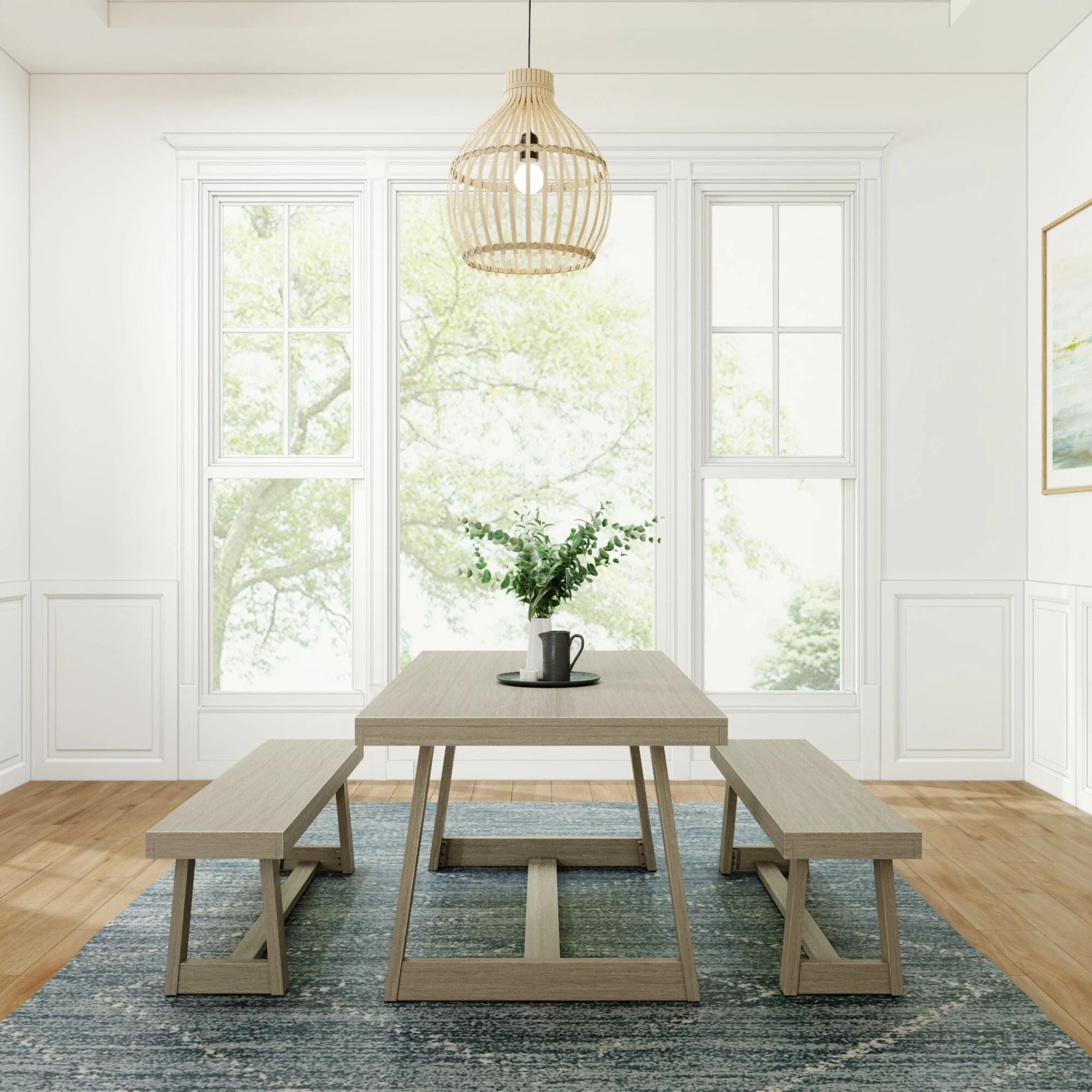 Classic Dining Set with Benches - 72" - Image 8