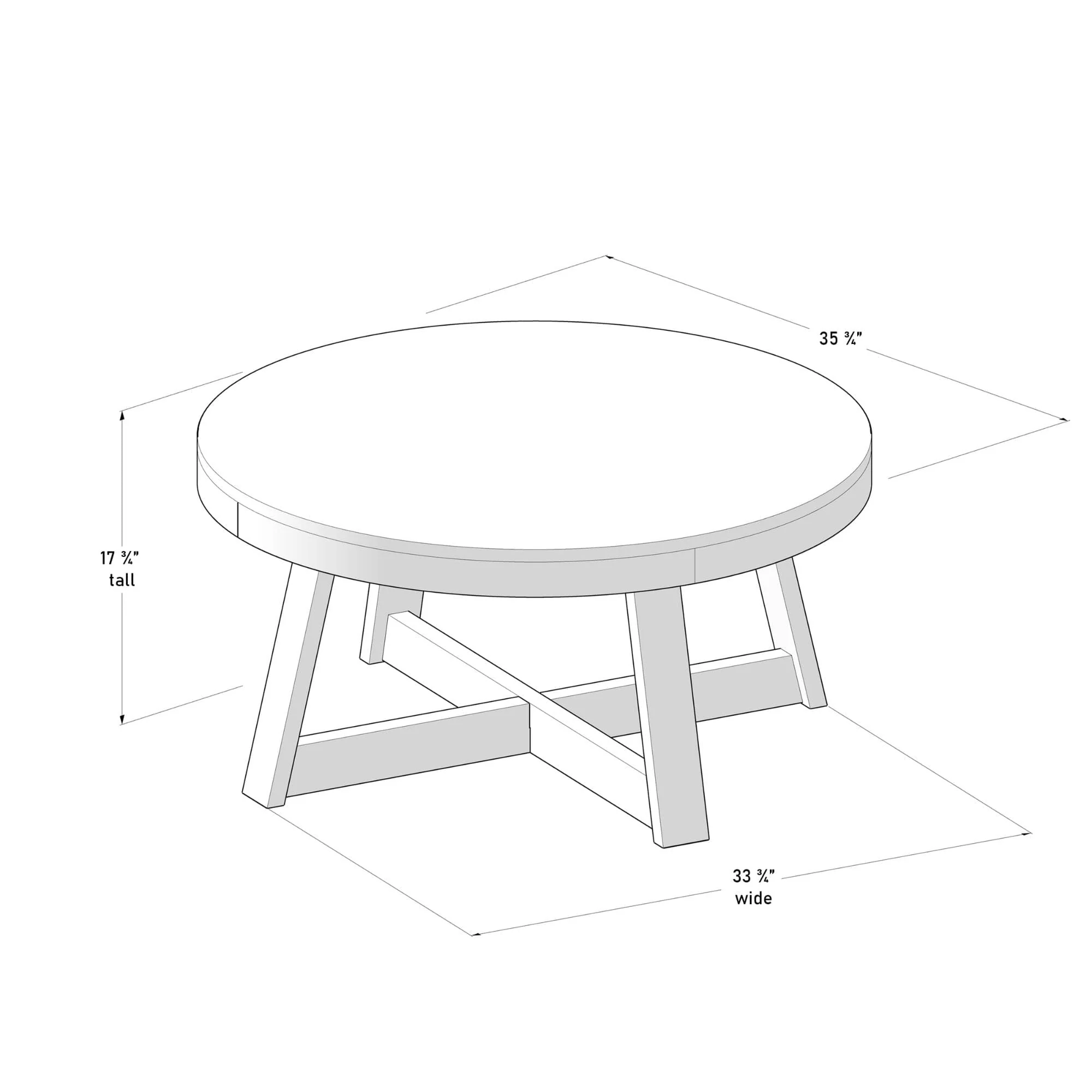 Classic Round Coffee Table - 36" - Image 22