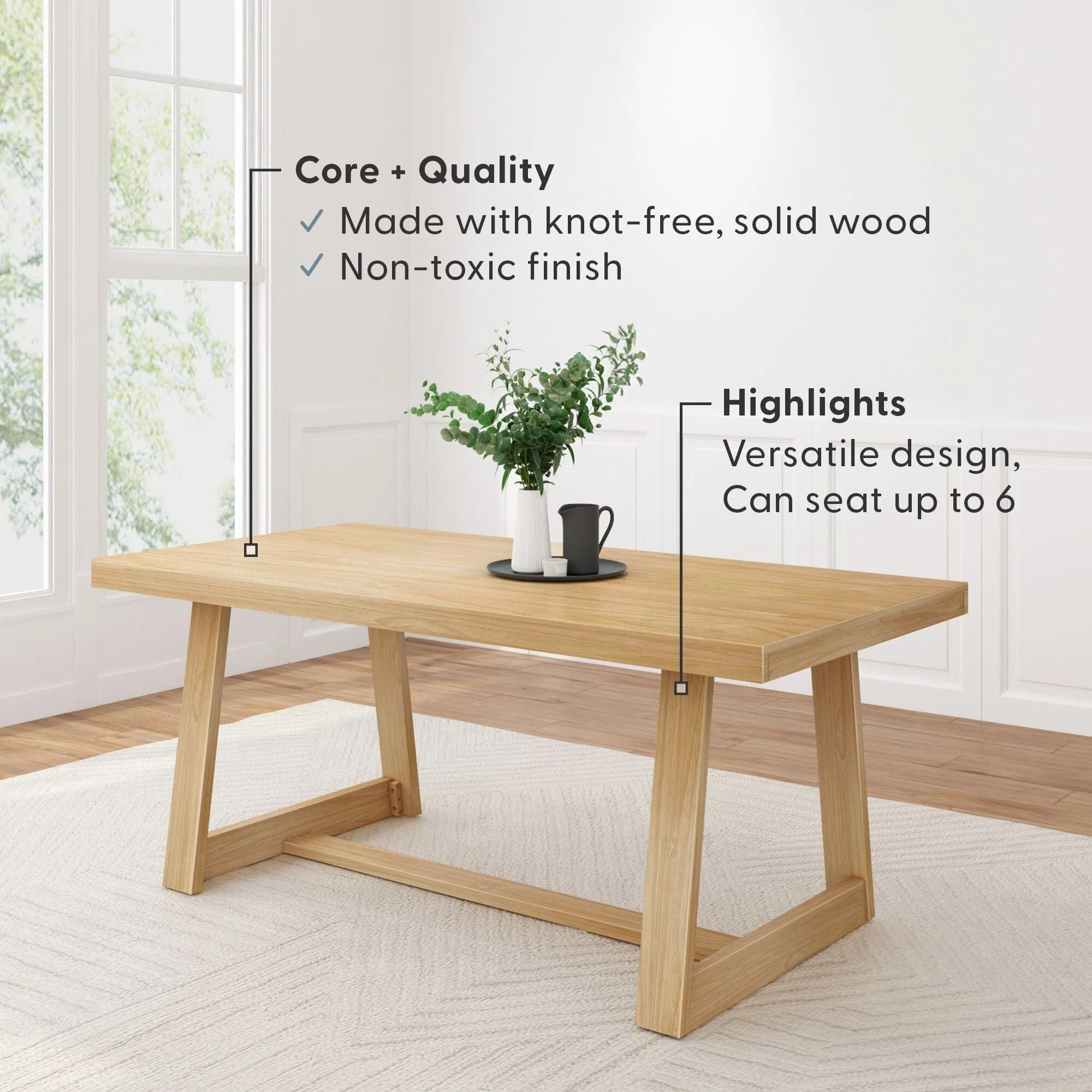 Classic Dining Table - 72" - Image 10