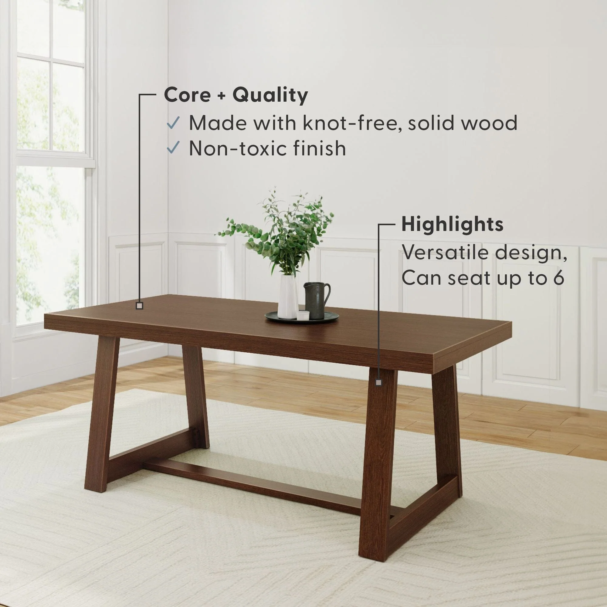 Classic Dining Table - 72" - Image 13