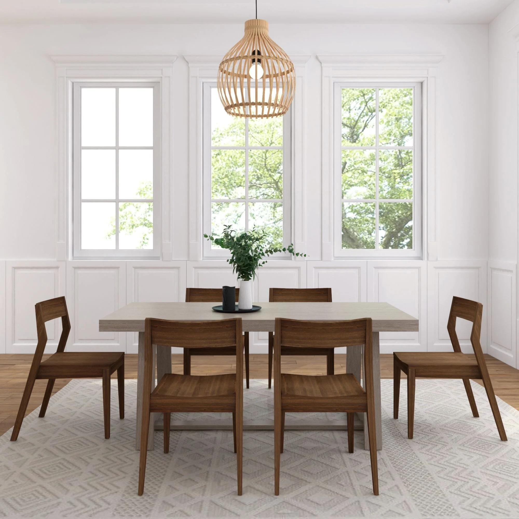 Classic Dining Set with Walnut Chairs - 72" - Image 10