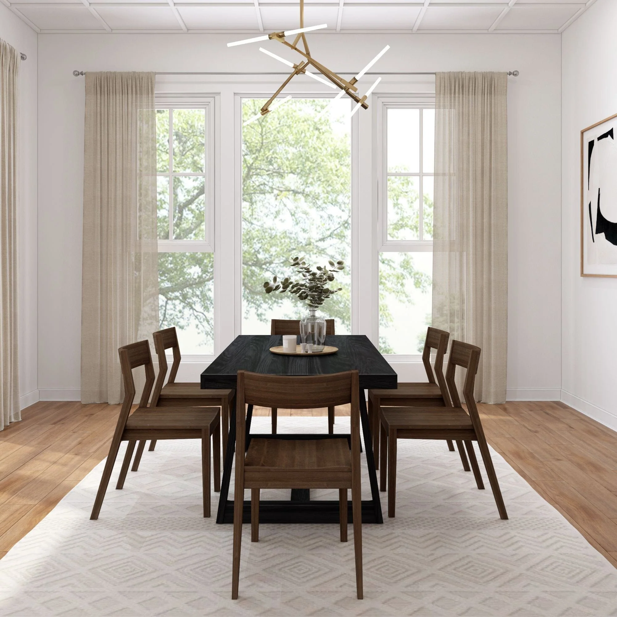 Classic Dining Set with Walnut Chairs - 72" - Image 12