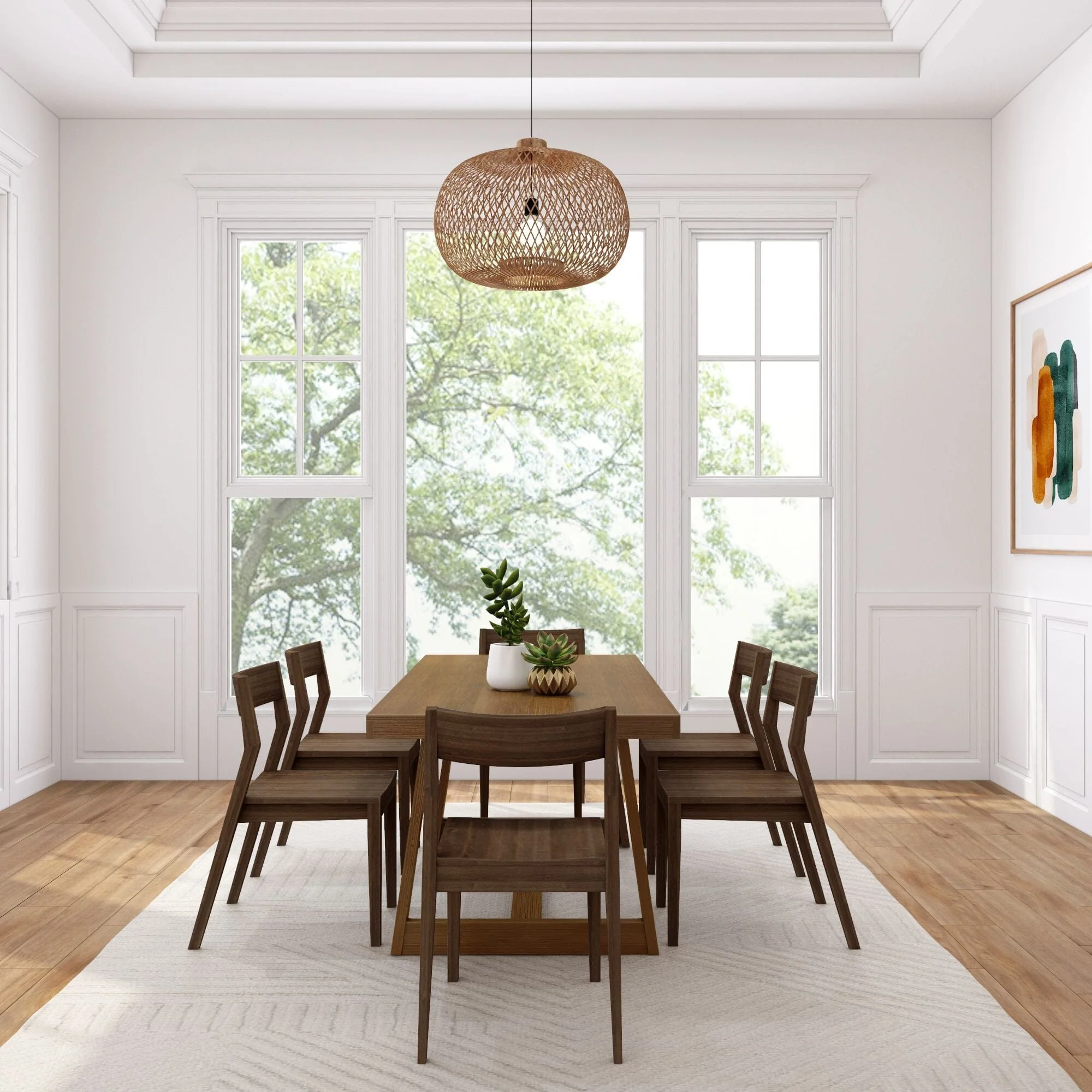 Classic Dining Set with Walnut Chairs - 72" - Image 13