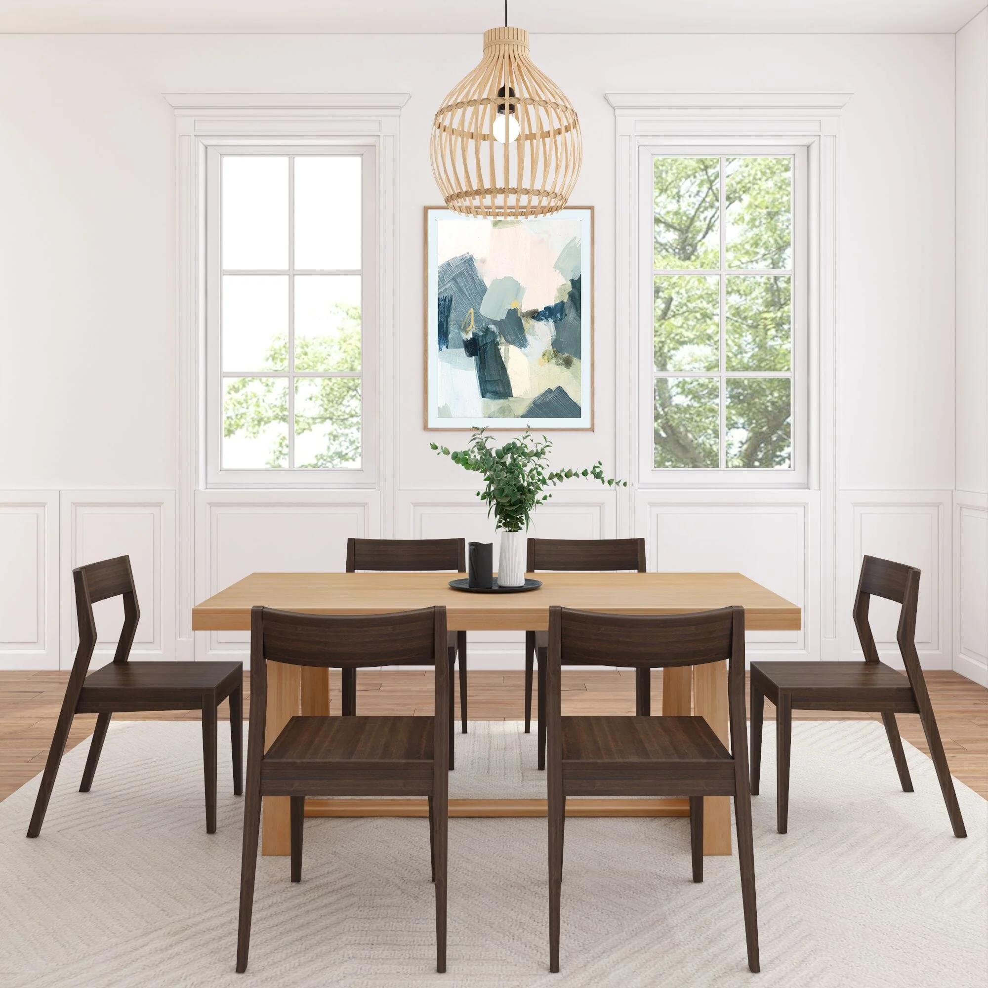 Classic Dining Set with Walnut Chairs - 72" - Image 6