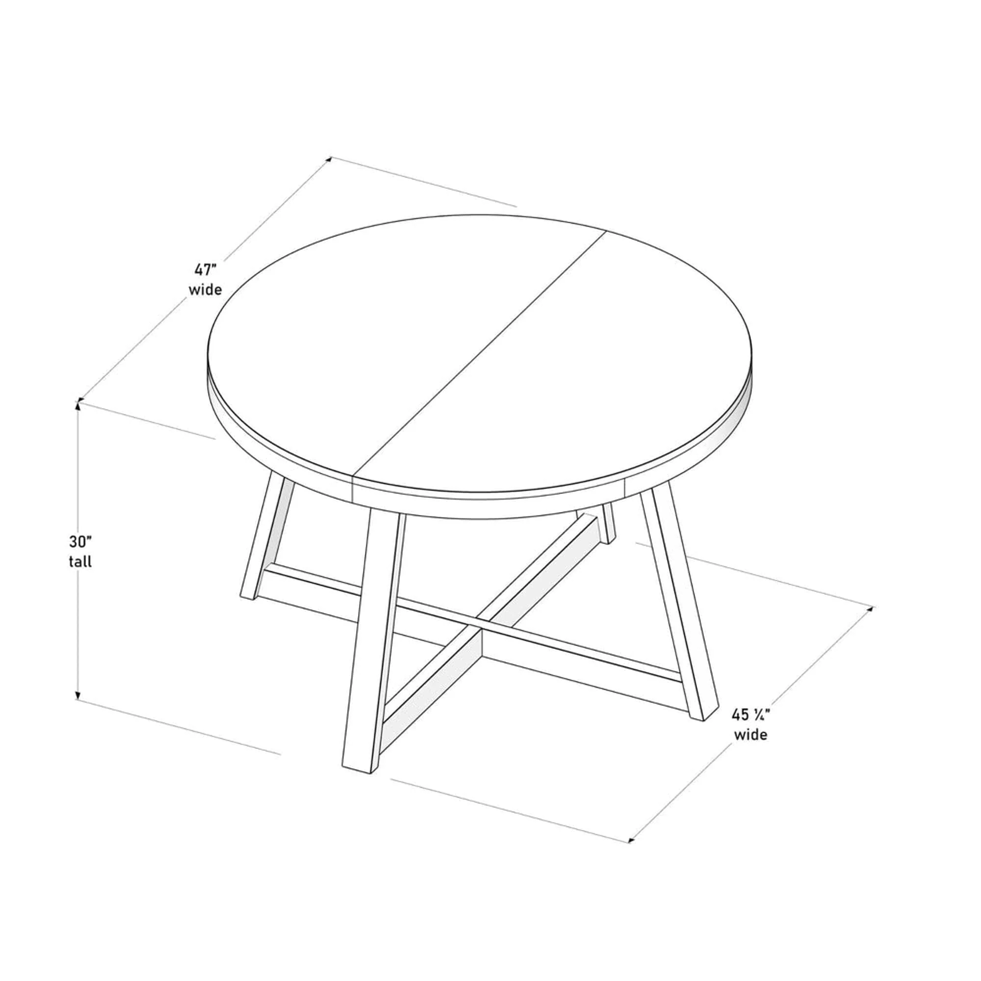 Classic Round Dining Table - 47" - Image 29