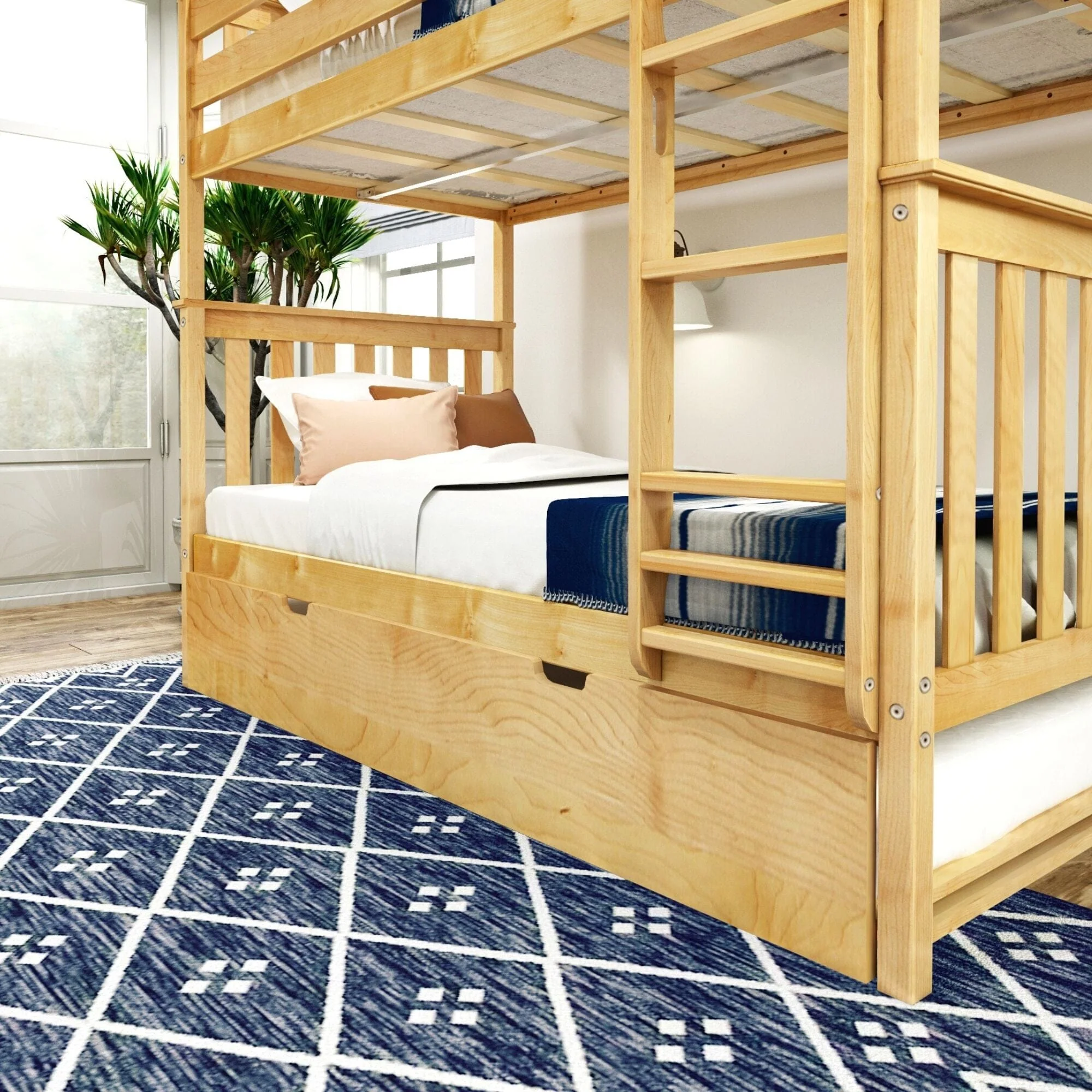 Classic Twin over Twin Bunk Bed + Trundle - Image 17