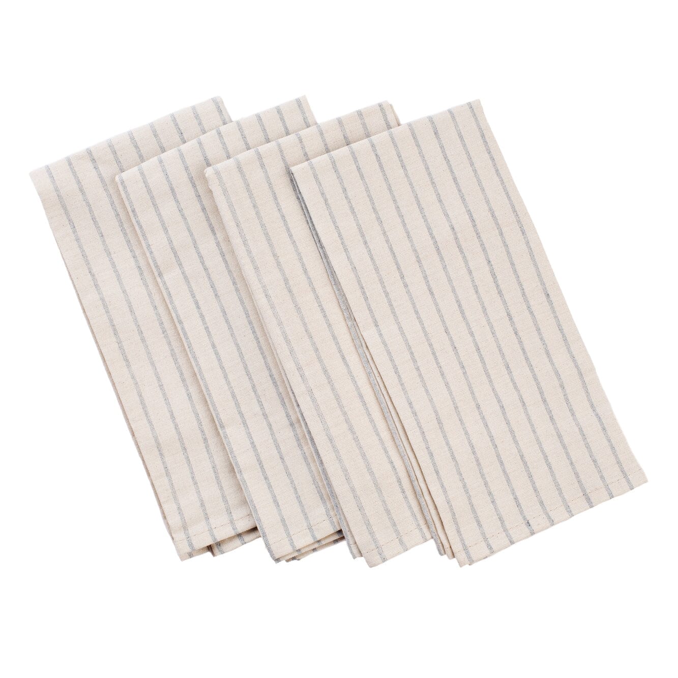 Cloth Napkins, Set of 4 - Denim and Natural Striped by MEEMA - Image 7