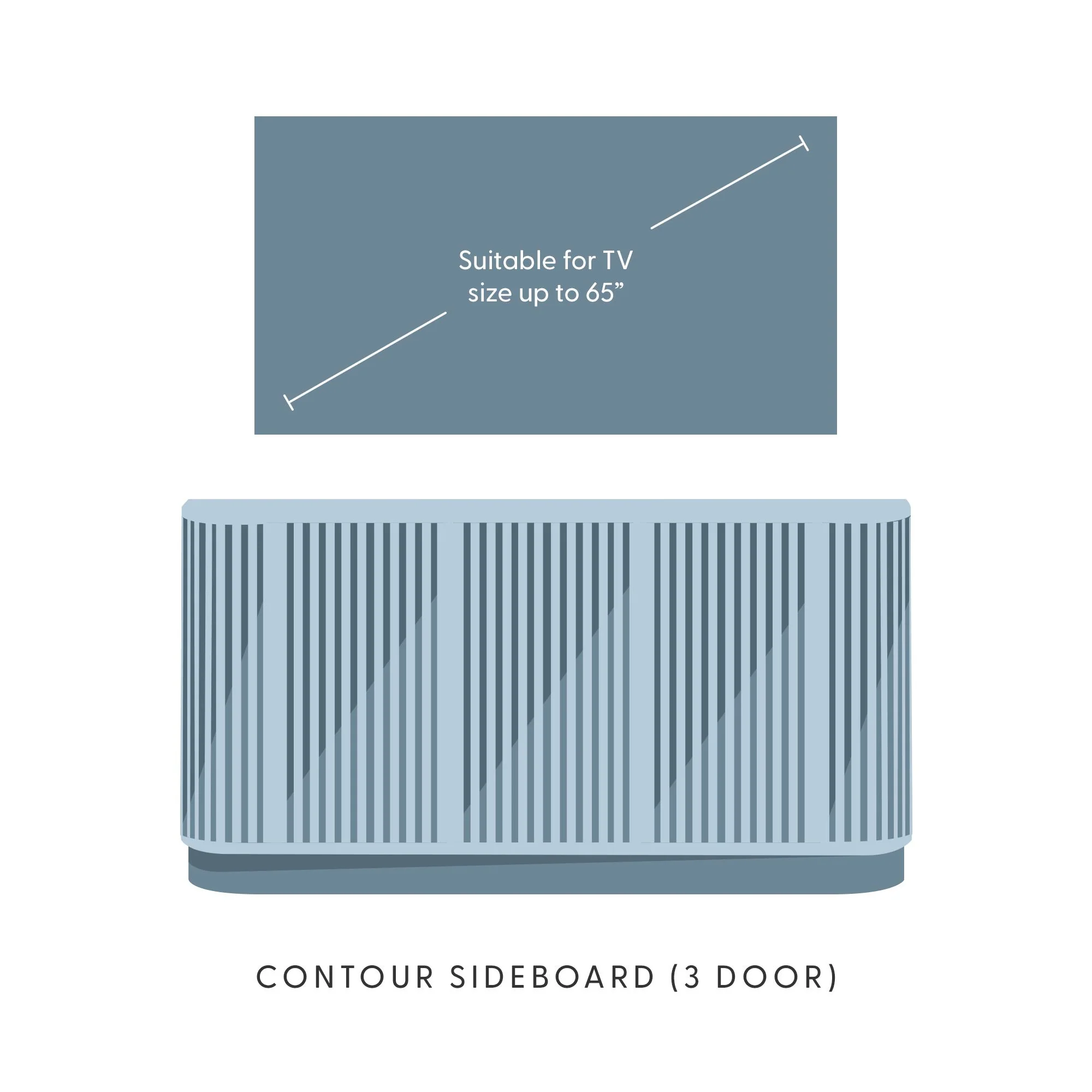 Contour 3-Door Sideboard - 59" - Image 24