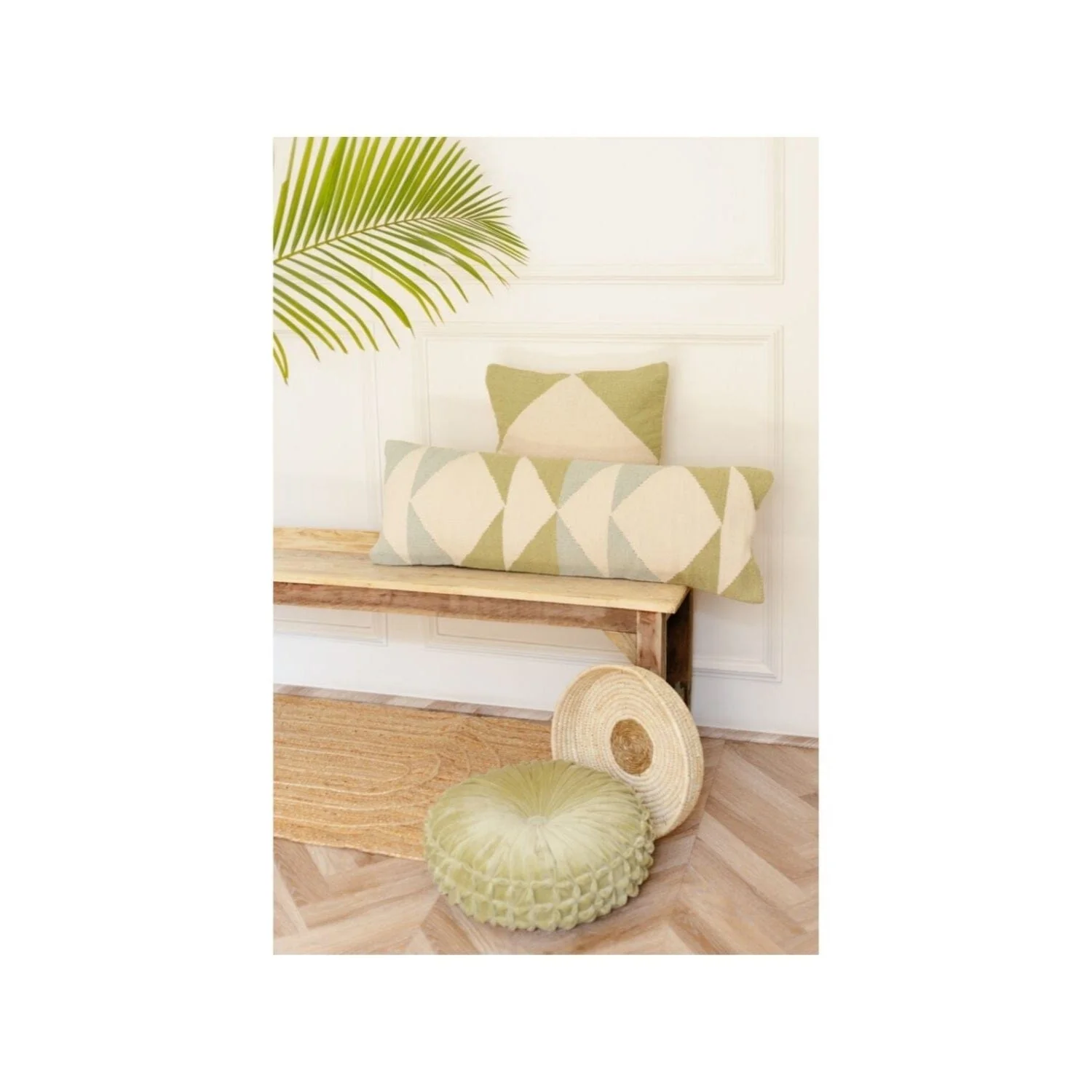 Diamond Accent Pillow, Sage - 18x18 inch by The Artisen - Image 6