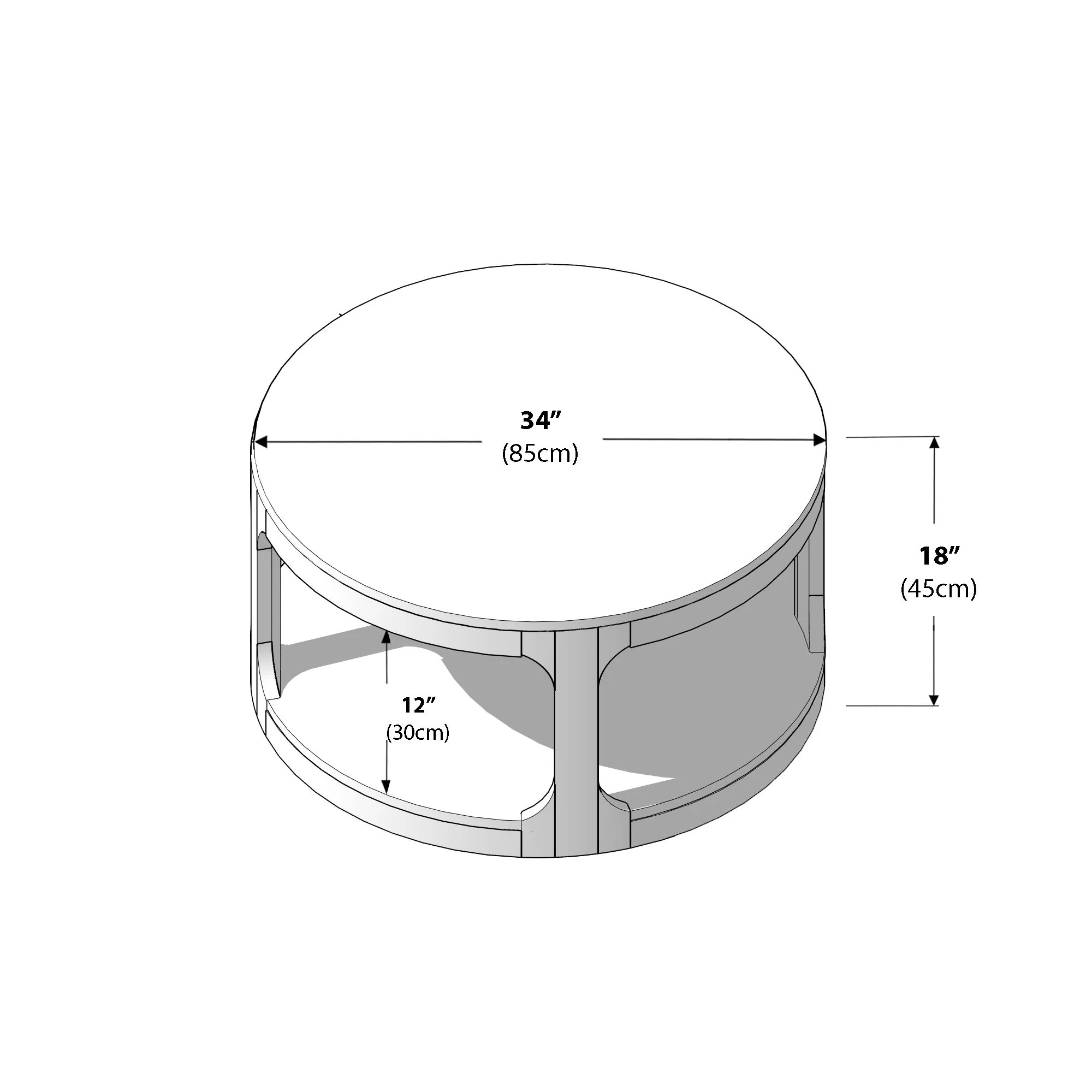 Forma Round Coffee Table - 34" - Image 27