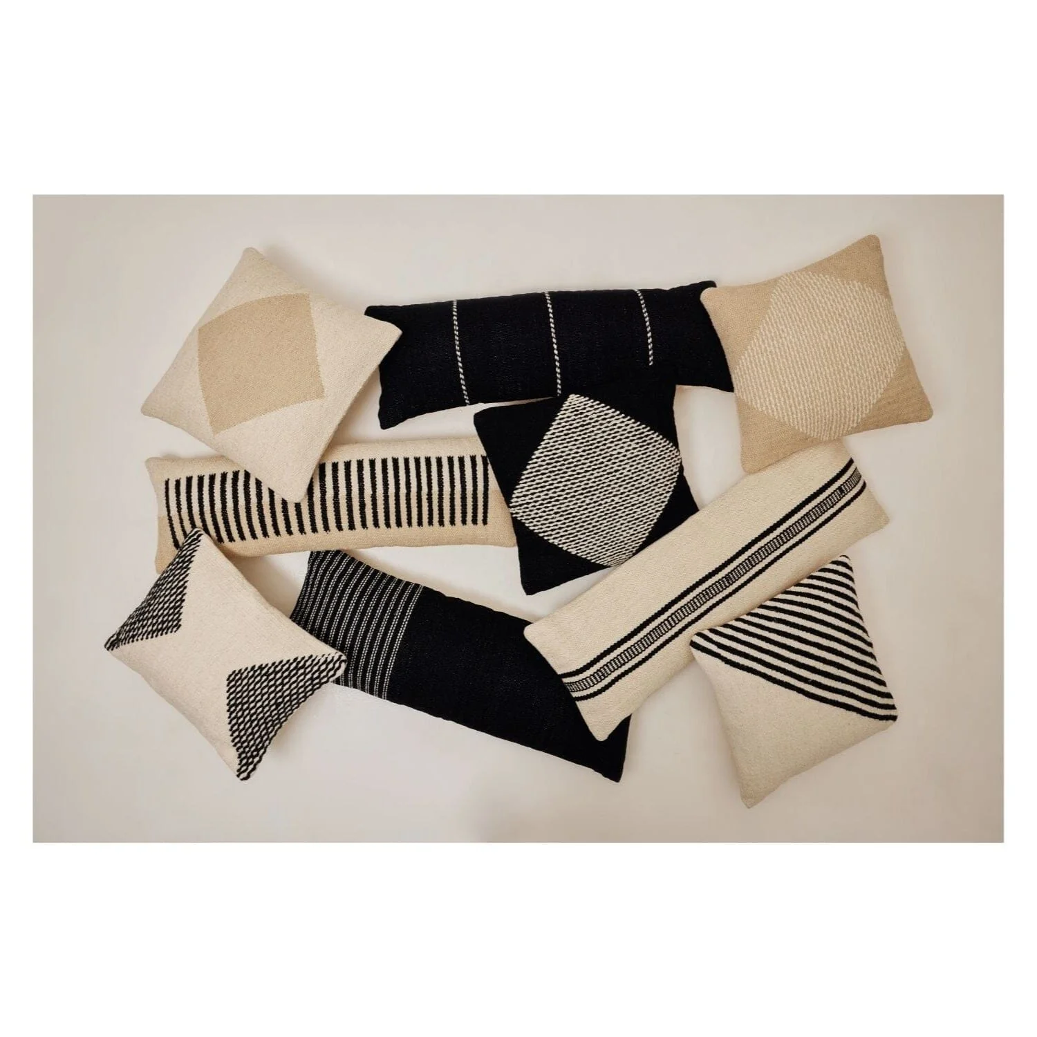 GoodWeave Certified Diagonal Stripe Wool Pillow - Biscotti ,18x18 Inch by The Artisen - Image 14