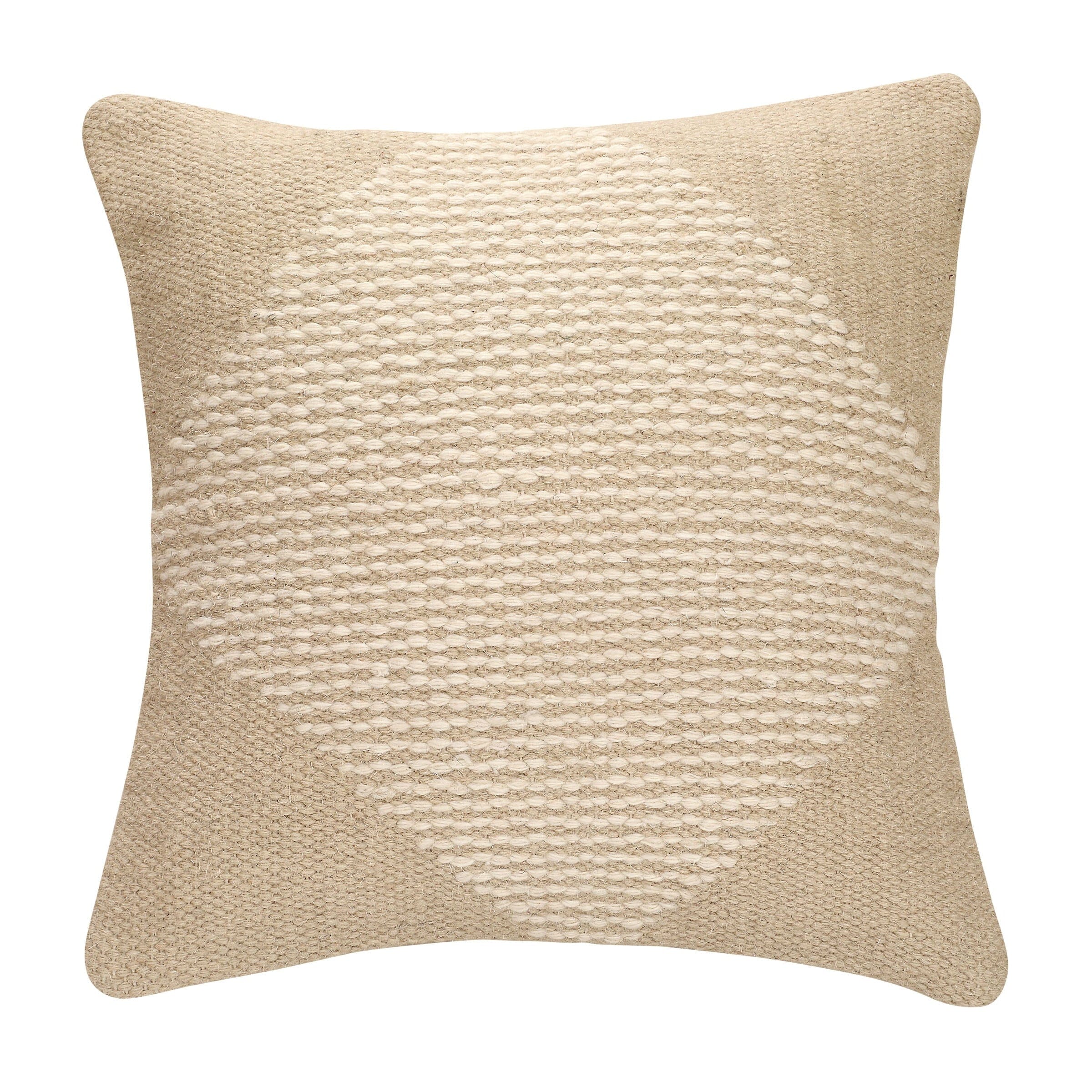 GoodWeave Certified Diagonal Stripe Wool Pillow - Biscotti ,18x18 Inch by The Artisen - Image 8