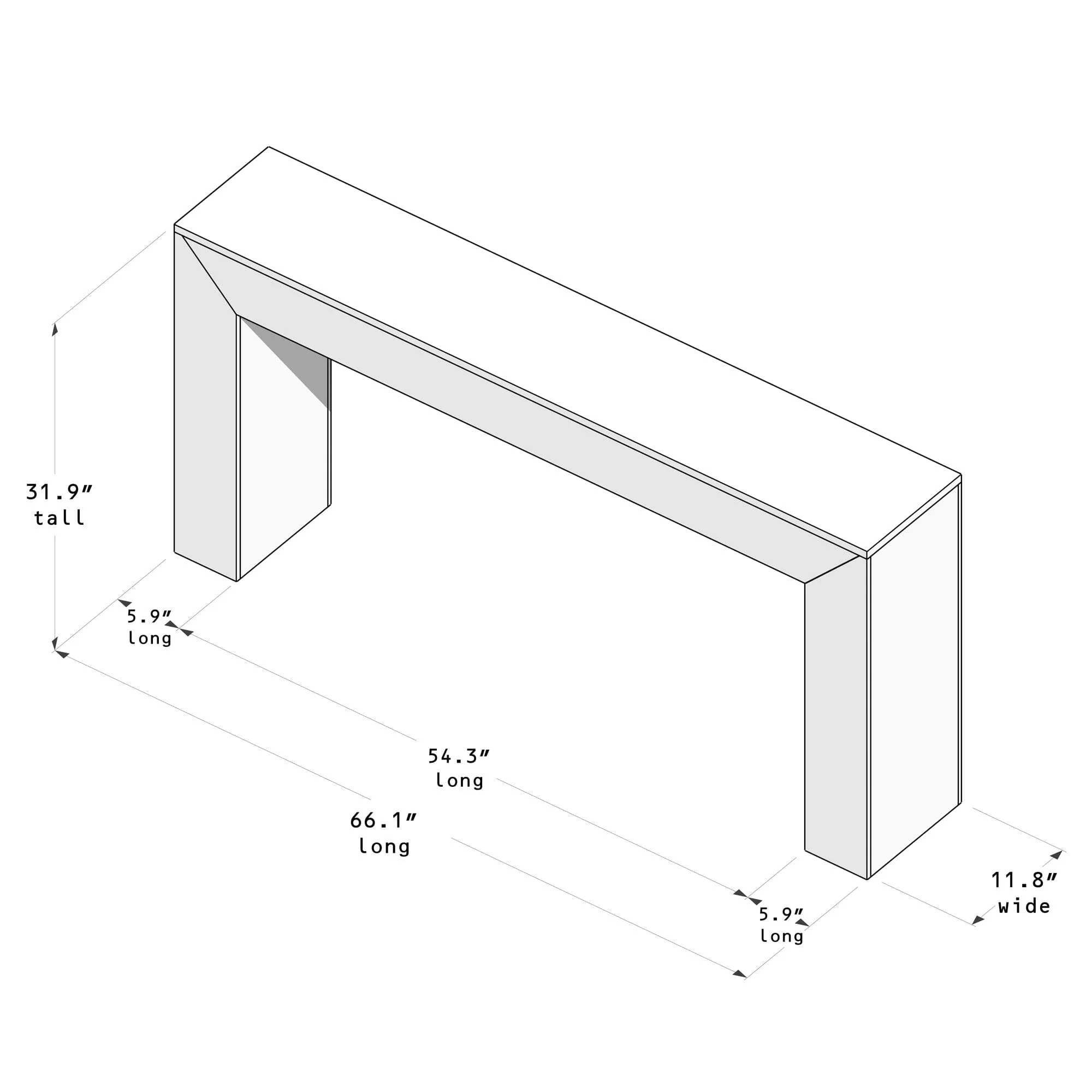 Grande Console Table - 66" - Image 15