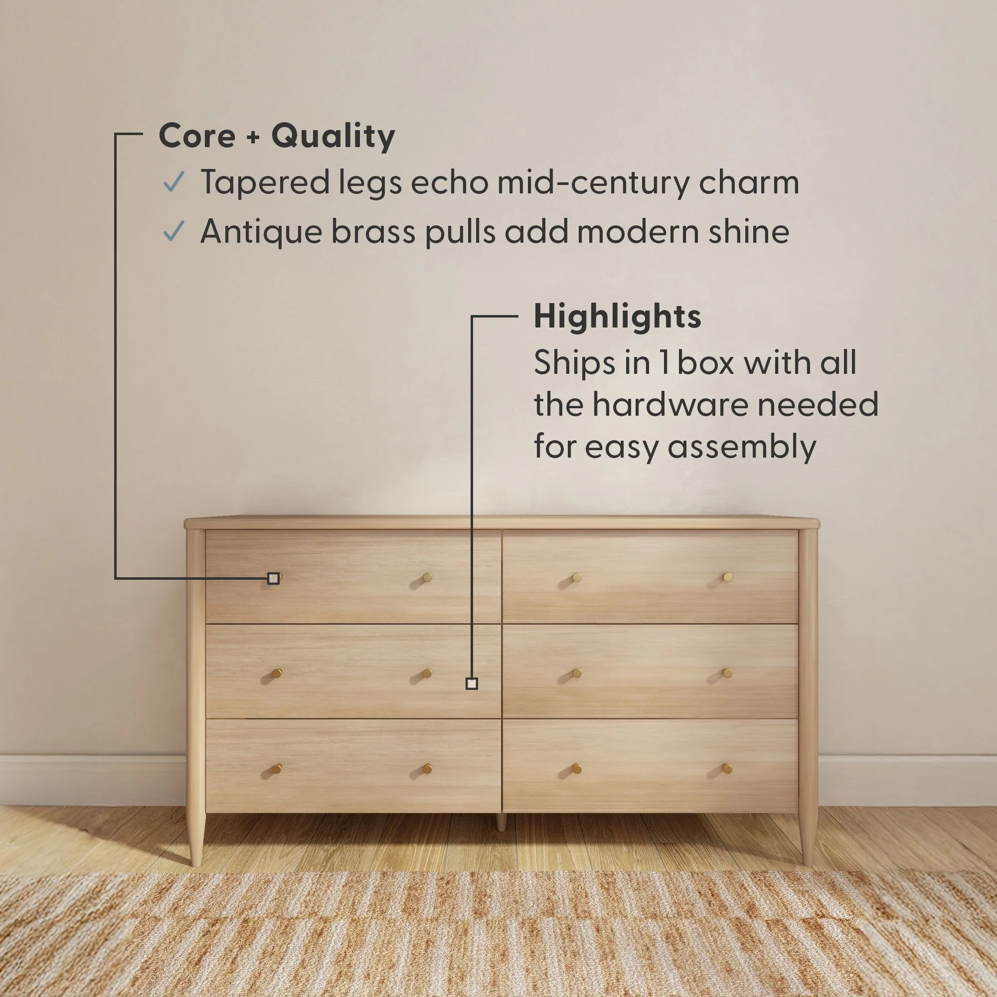 Harbor 6-Drawer Dresser - Image 11