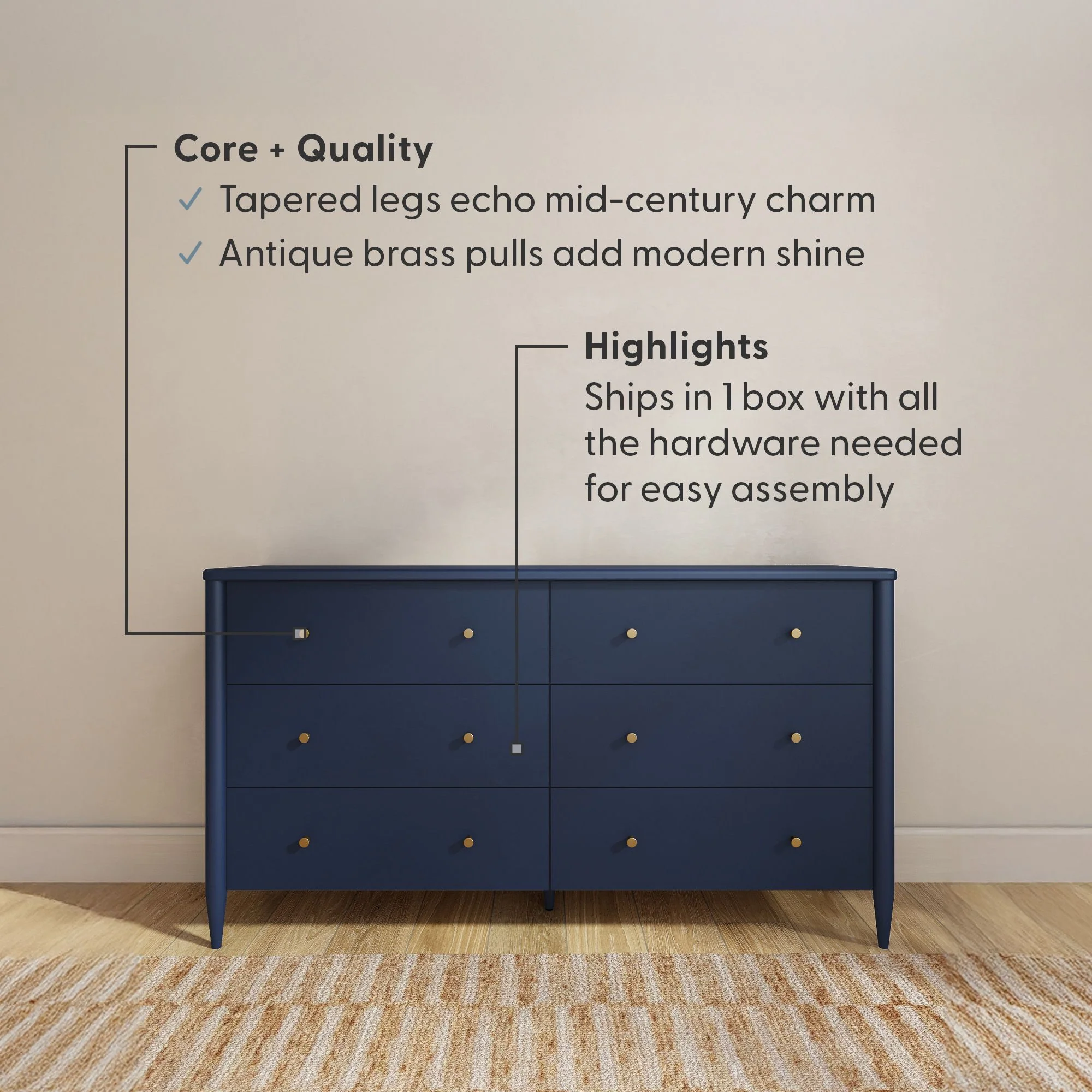 Harbor 6-Drawer Dresser - Image 12