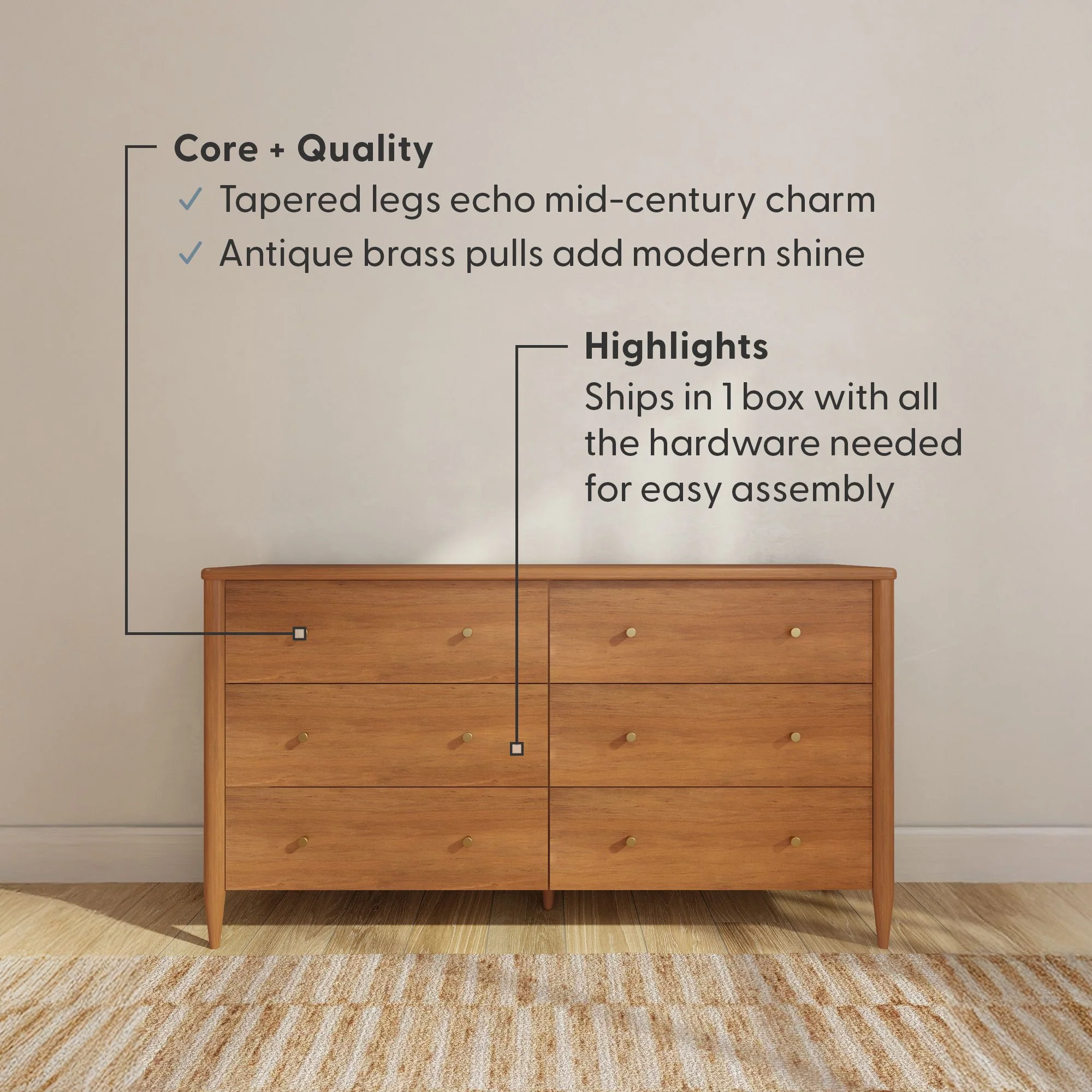 Harbor 6-Drawer Dresser - Image 9
