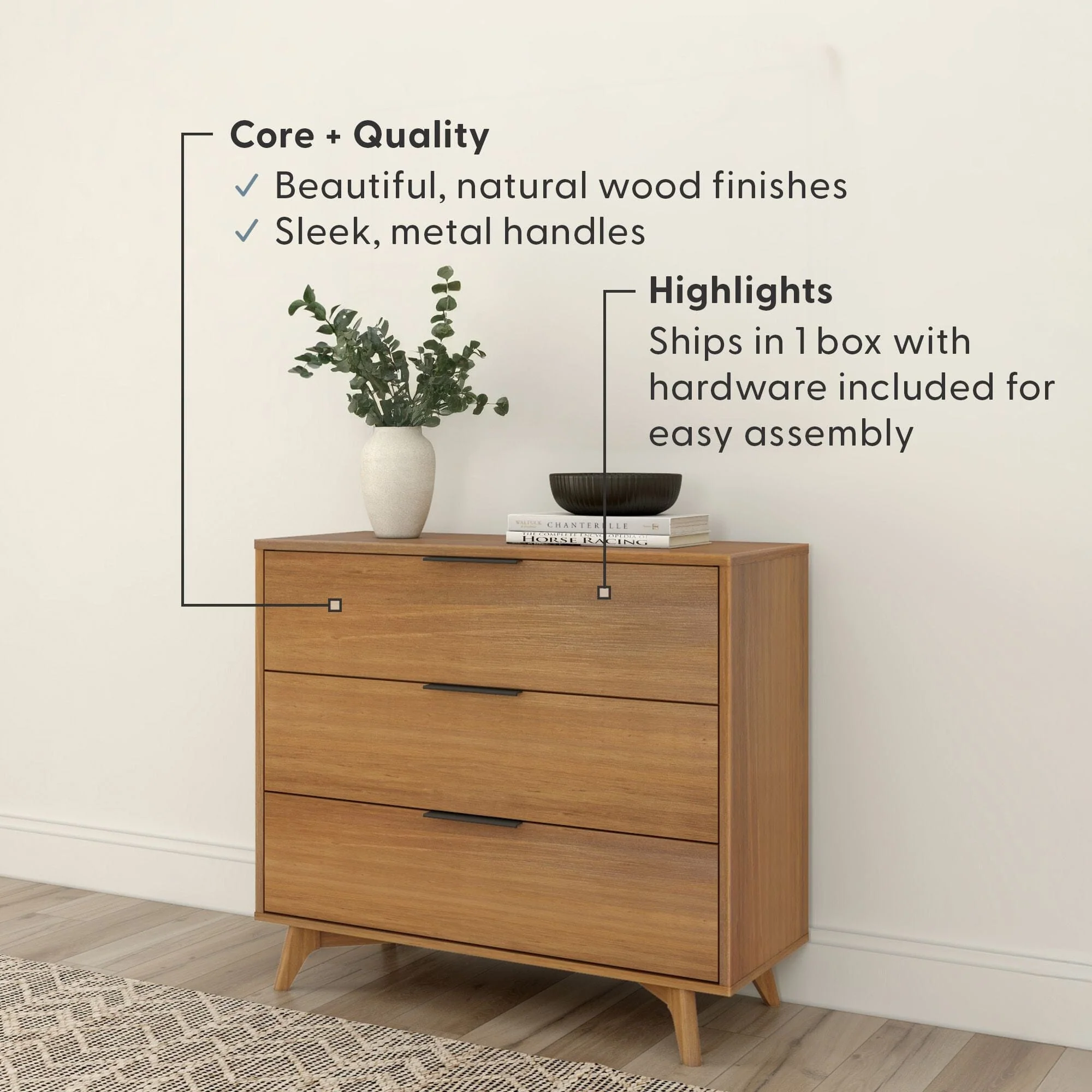 Haven 3-Drawer Dresser - Image 12