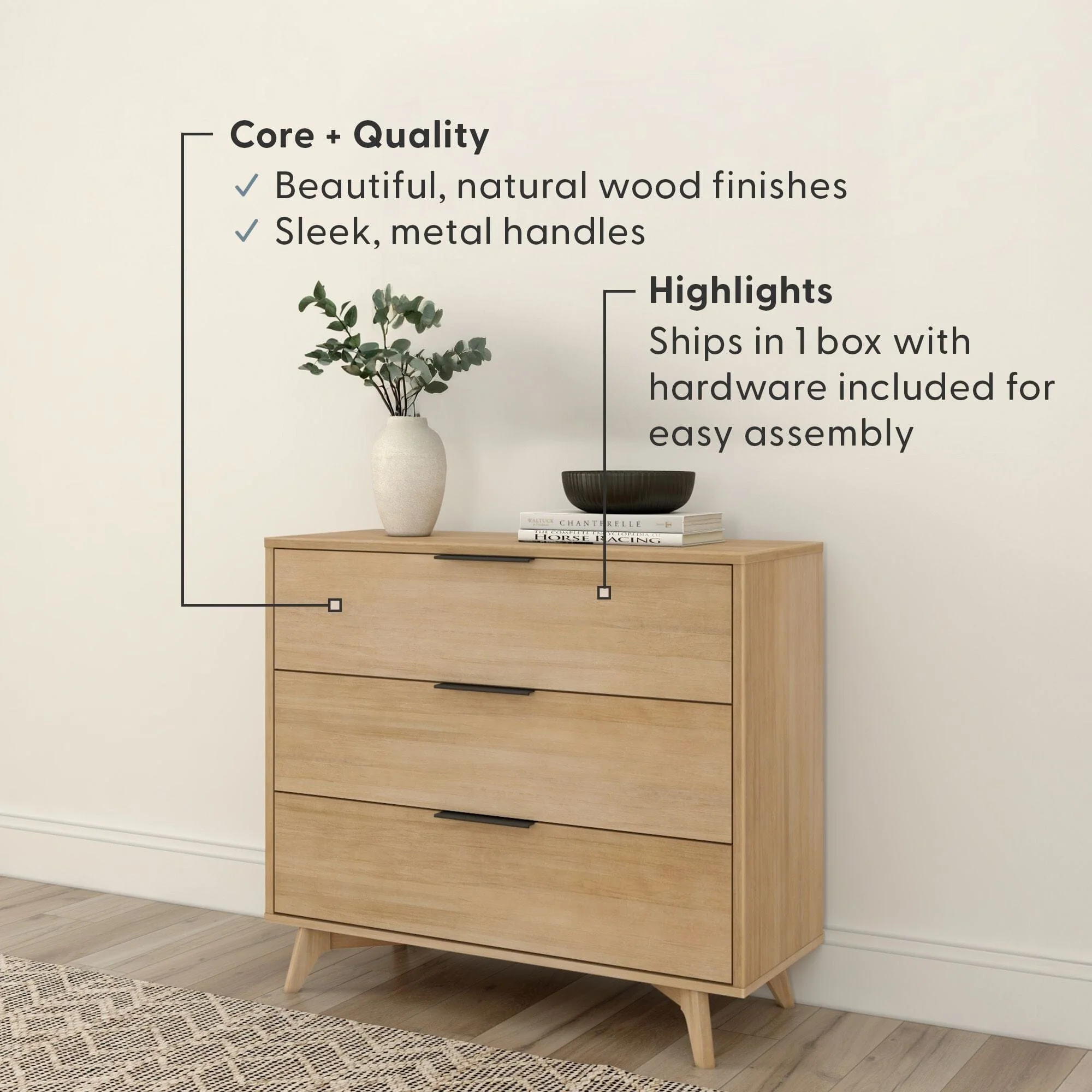 Haven 3-Drawer Dresser - Image 14