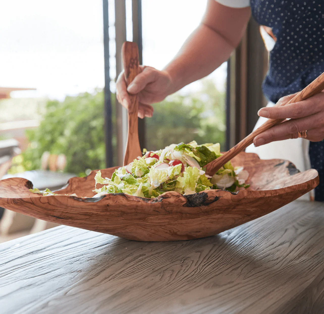 Italian Olivewood Root Salad Bowl by Verve Culture - Image 7
