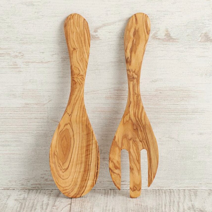Italian Olivewood Salad Servers by Verve Culture