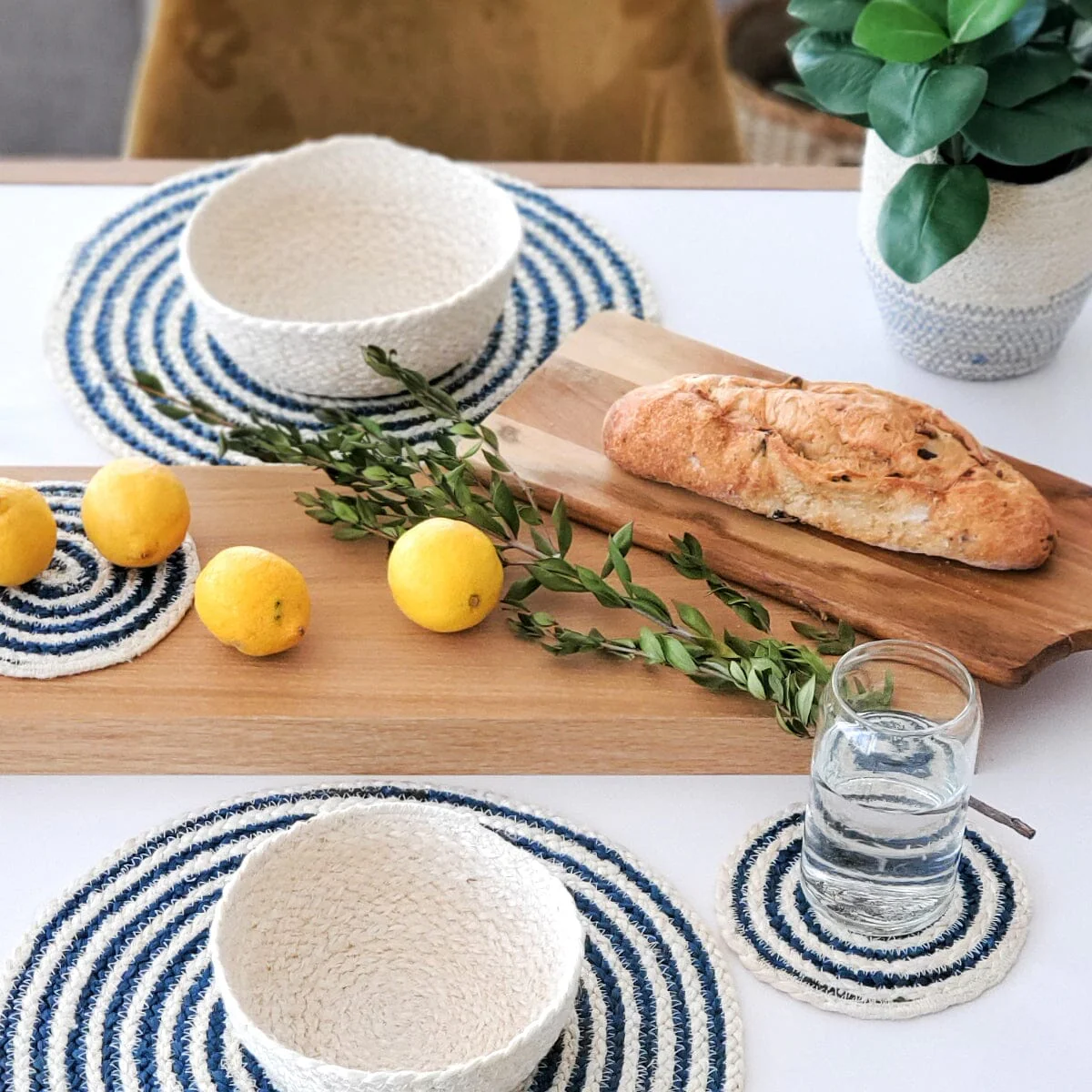 Kata Spiral Placemat - Blue (Set of 4) by KORISSA - Image 4