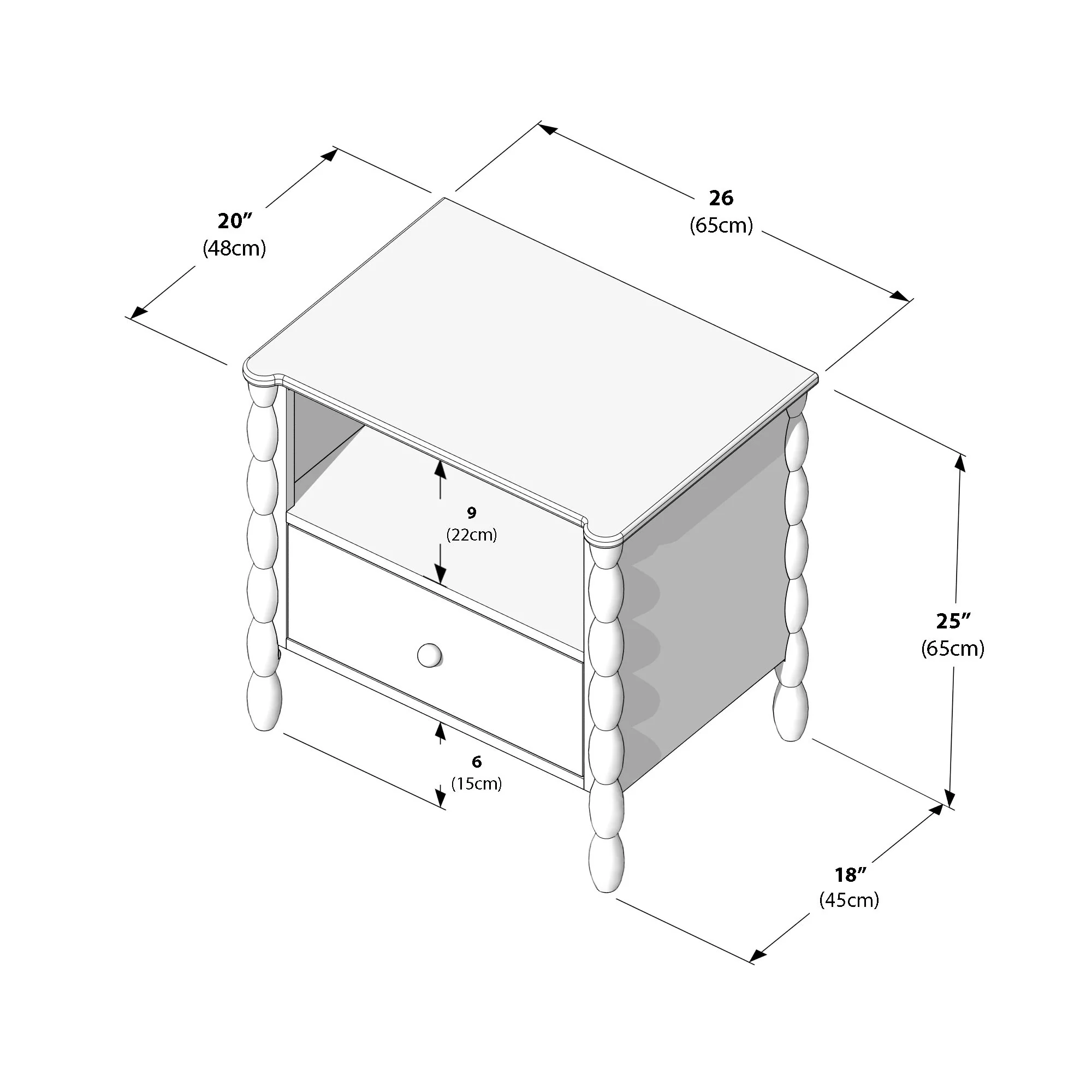 Lind Nightstand with Charging Station - Image 37