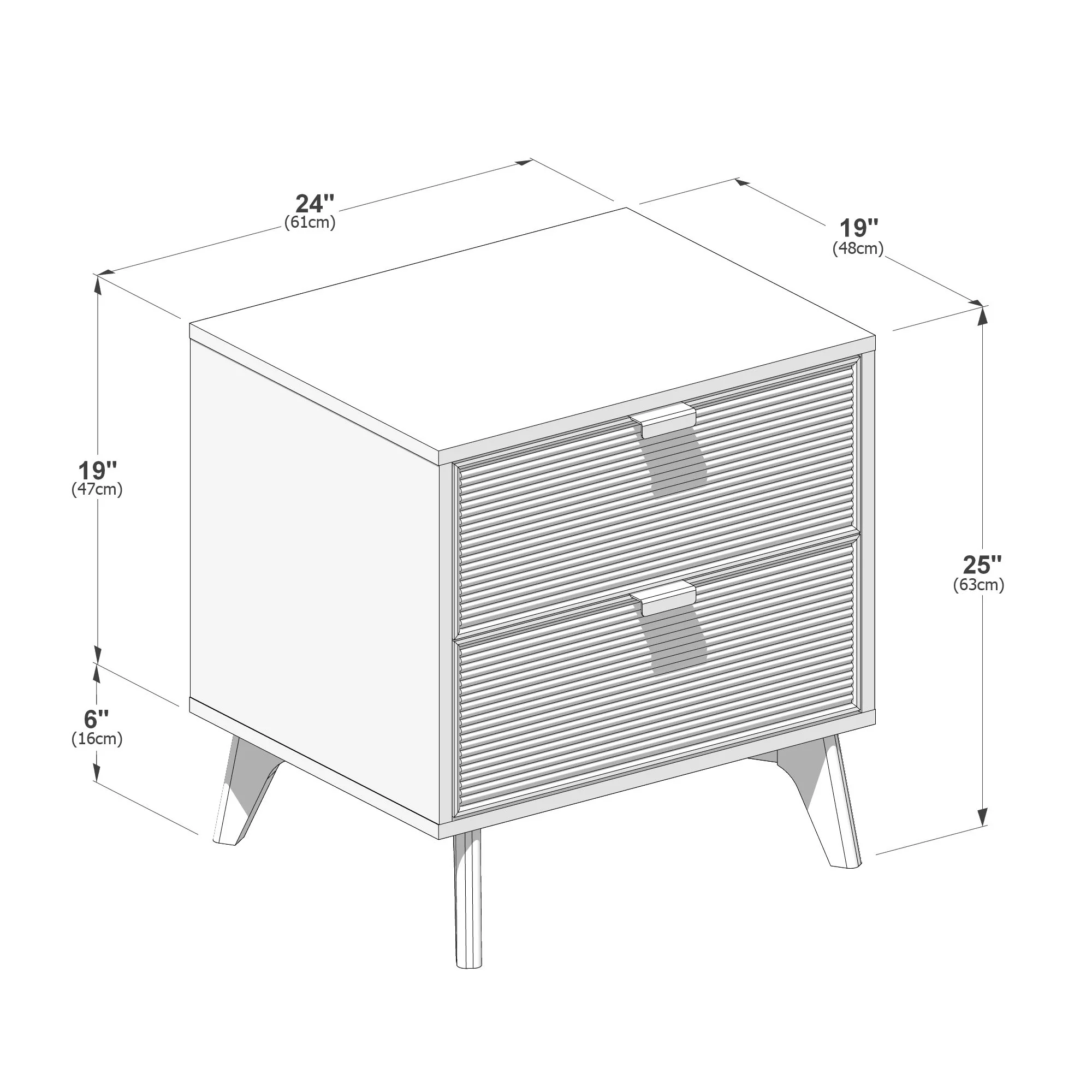 Linea 2-Drawer Nightstand - Image 10