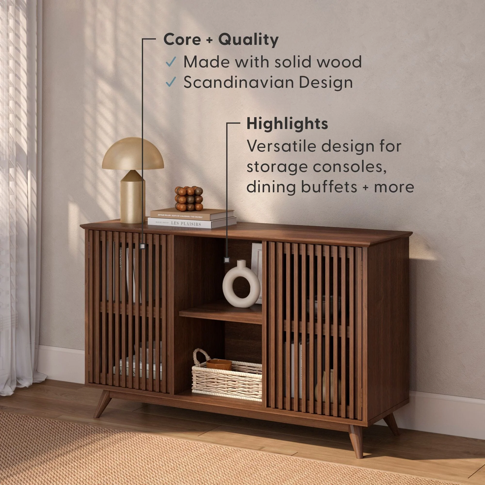 Mid-Century Modern 2-Door Sideboard - 49" - Image 10