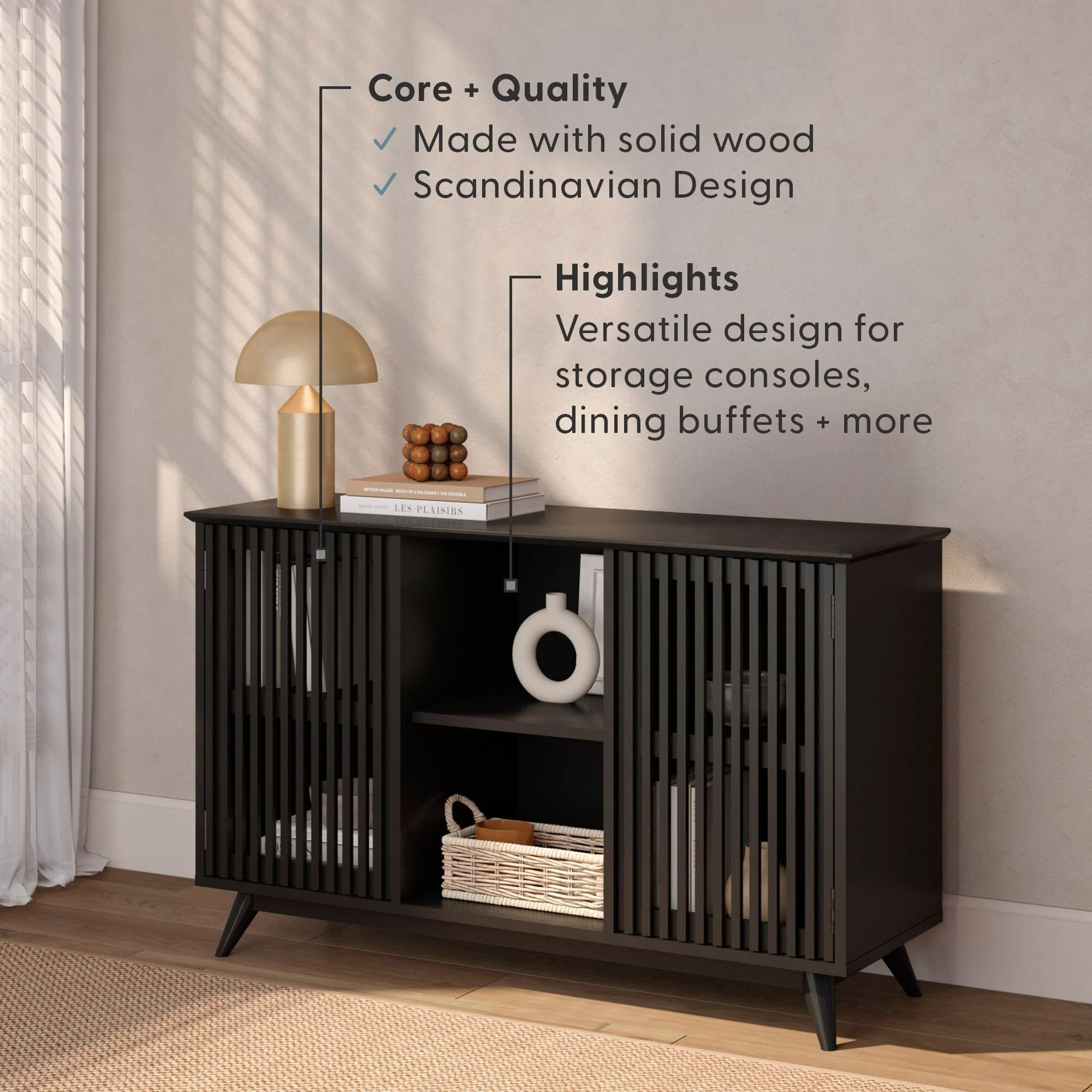 Mid-Century Modern 2-Door Sideboard - 49" - Image 12