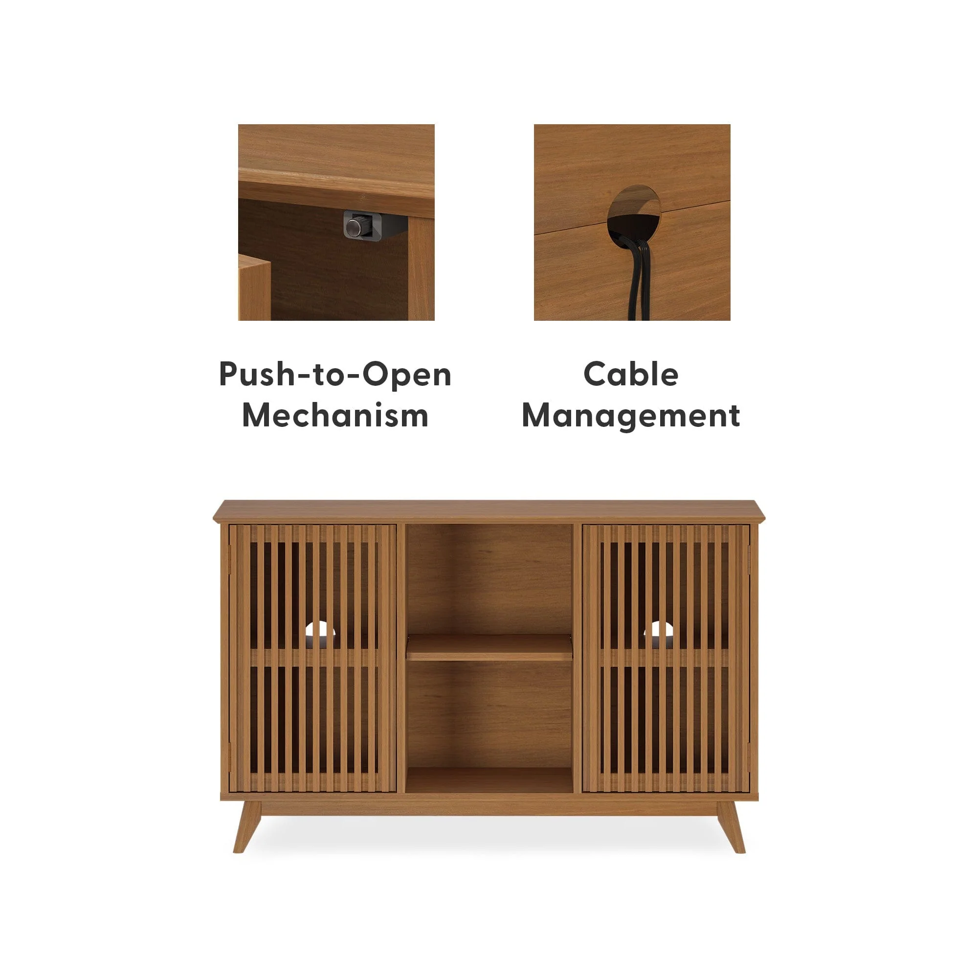 Mid-Century Modern 2-Door Sideboard - 49" - Image 13