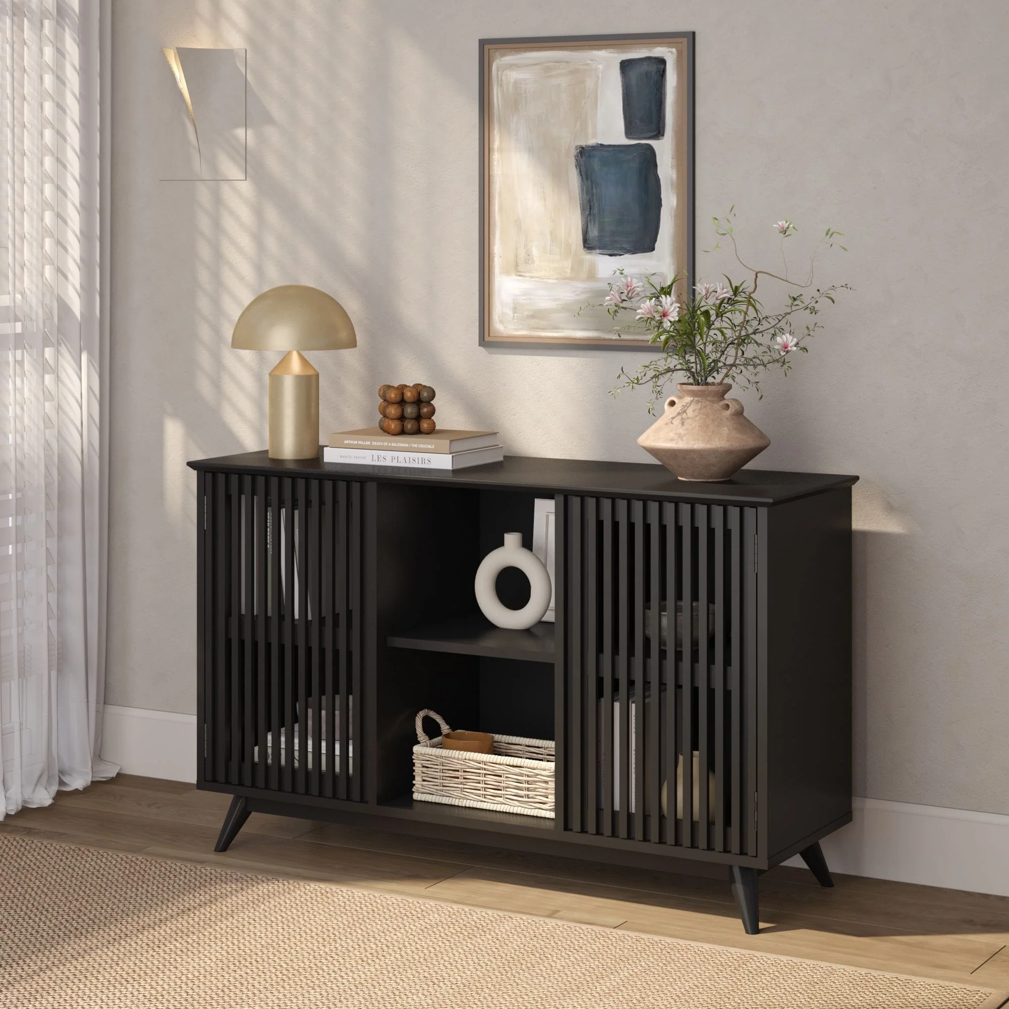 Mid-Century Modern 2-Door Sideboard - 49" - Image 4