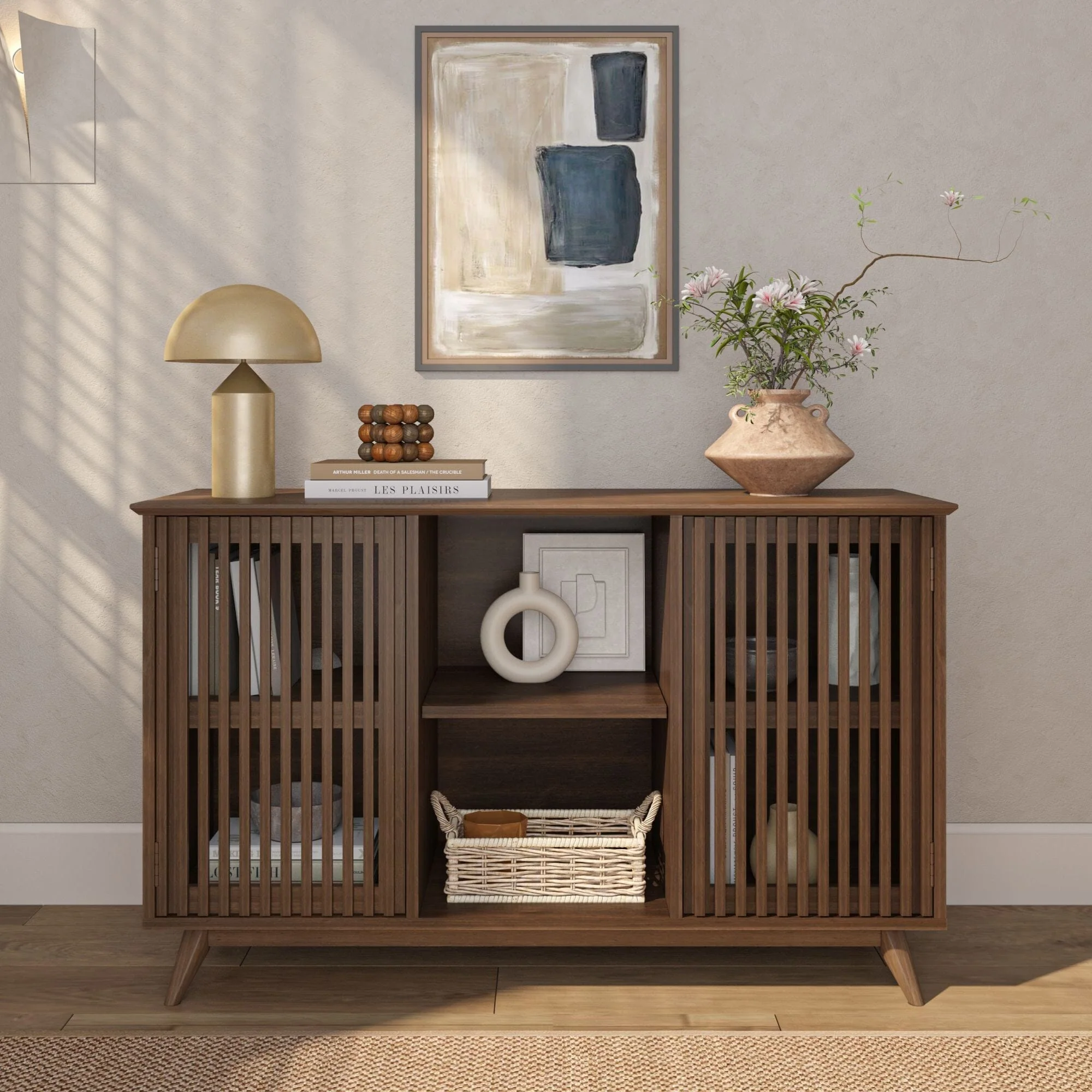 Mid-Century Modern 2-Door Sideboard - 49" - Image 6