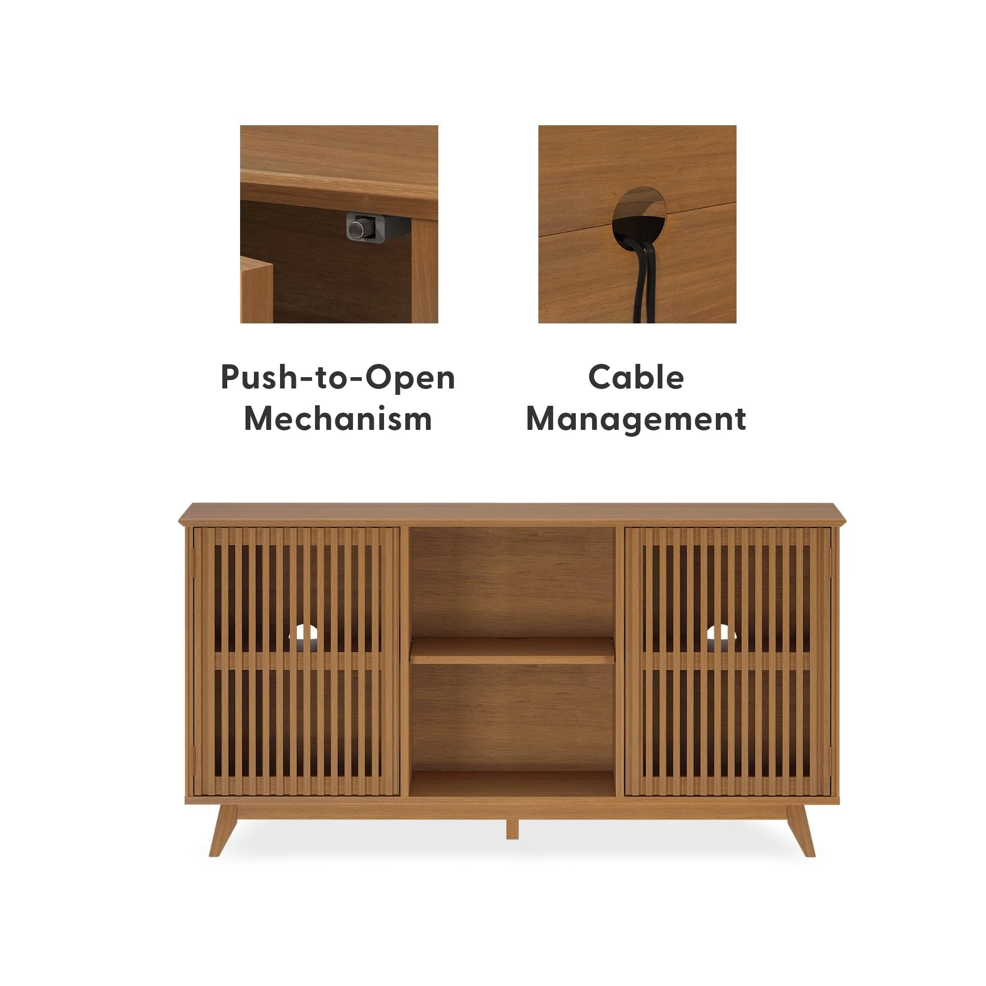 Mid-Century Modern 2-Door Sideboard - 59" - Image 13