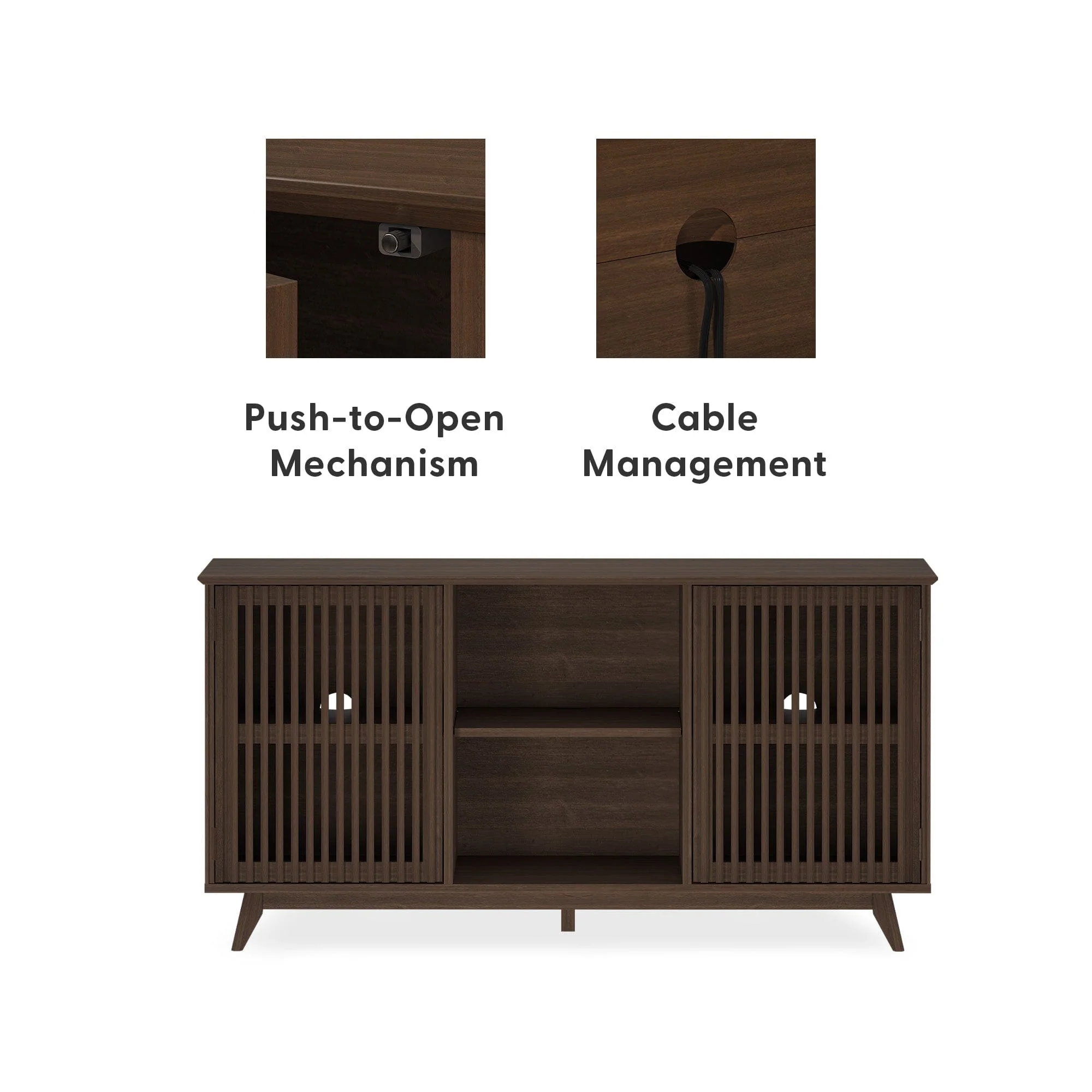 Mid-Century Modern 2-Door Sideboard - 59" - Image 14